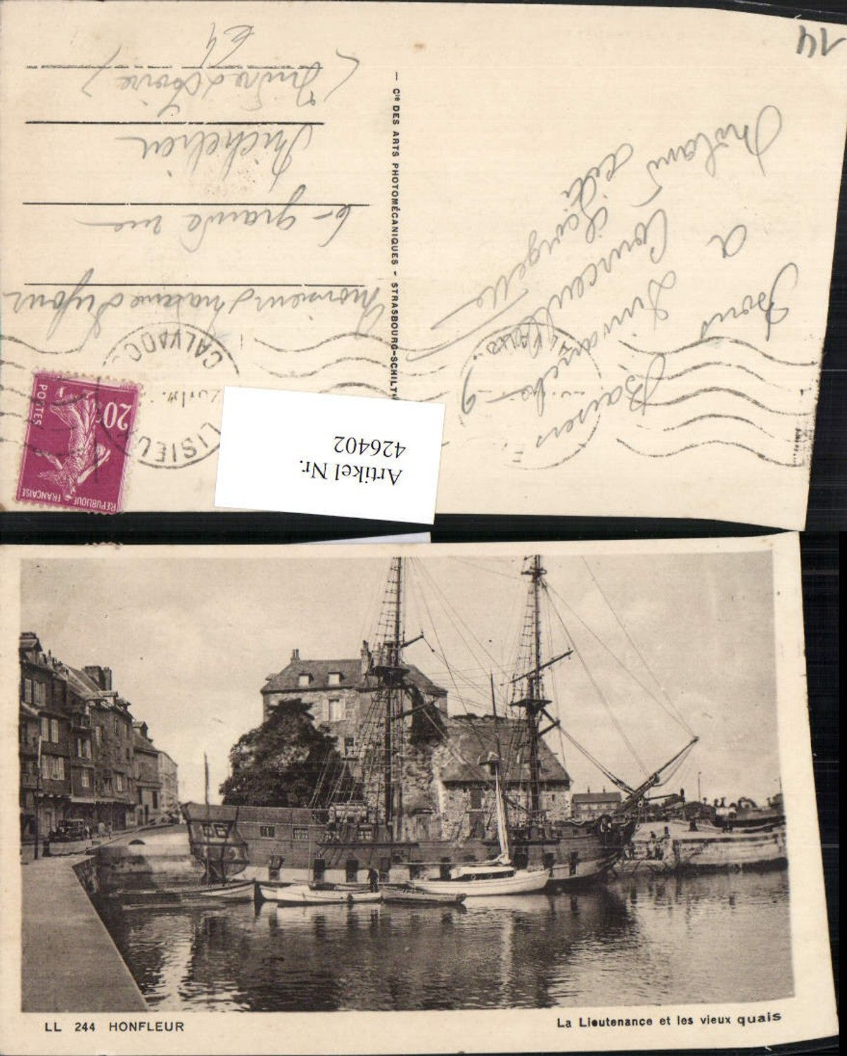 426402,Basse-Normandie Calvados Honfleur La Lieutenance et les vieux quais Segelschiff
