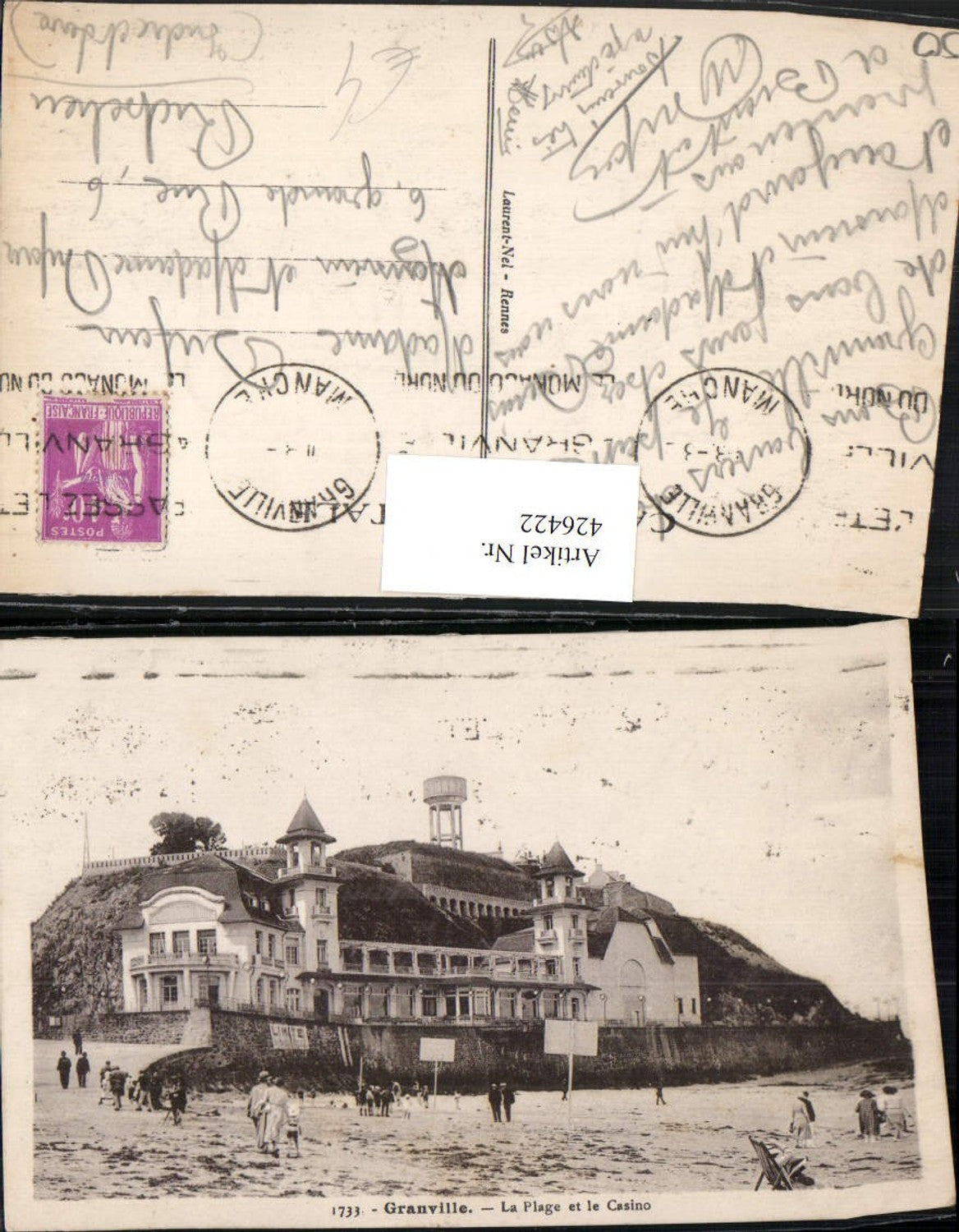 426422,Basse-Normandie Manche Granville La Plage et le Casino Strand