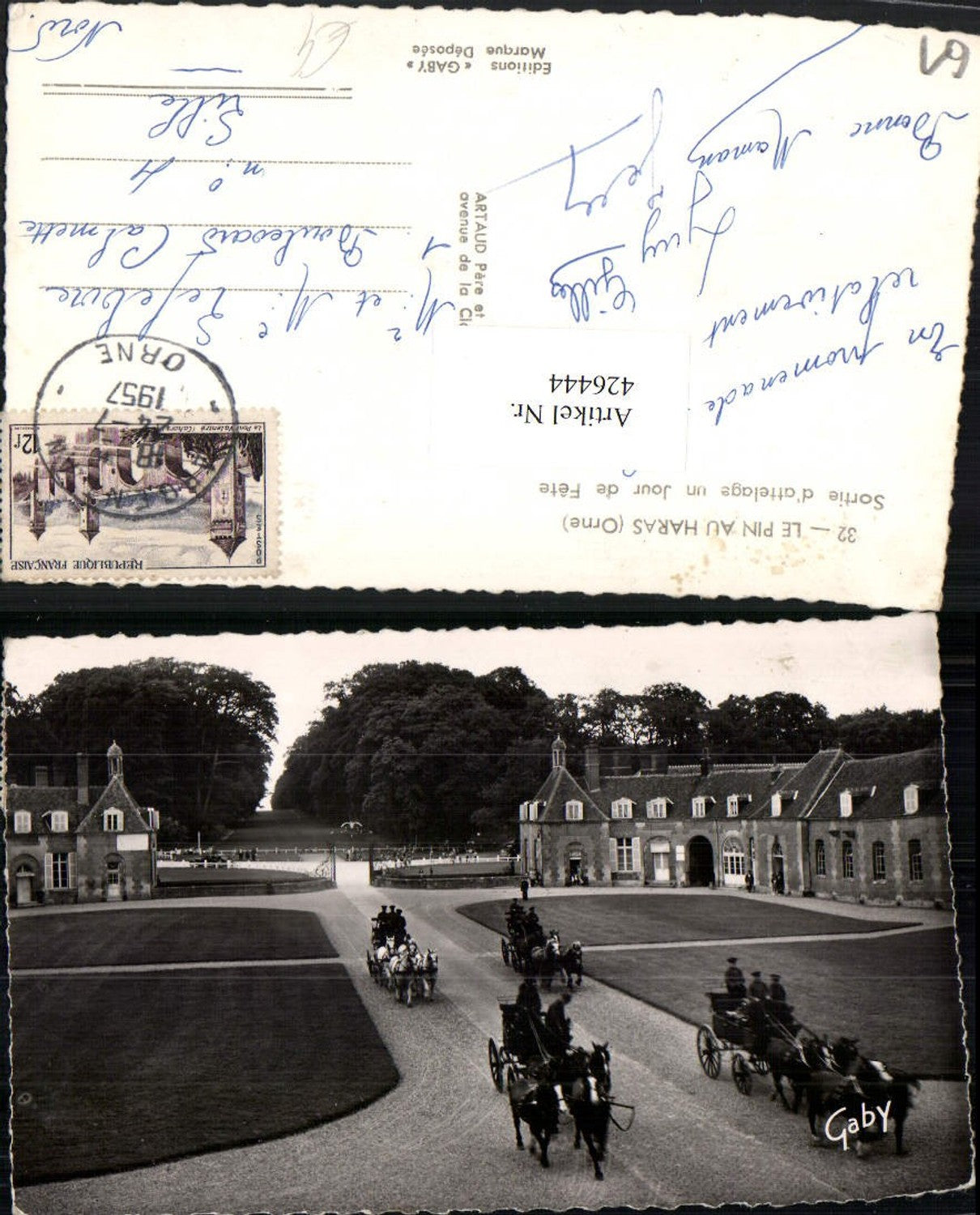 426444,Basse-Normandie Orne Le Pin au Haras Sortie d'attelage un Jour de Fete Kutschen