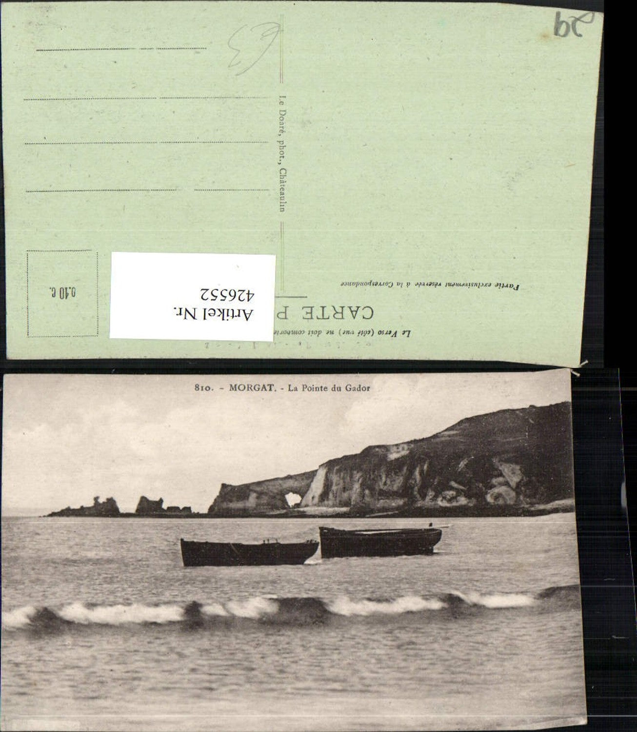 426552,Bretagne Finistere Morgat La Pointe du Gador Küste Boote Welle