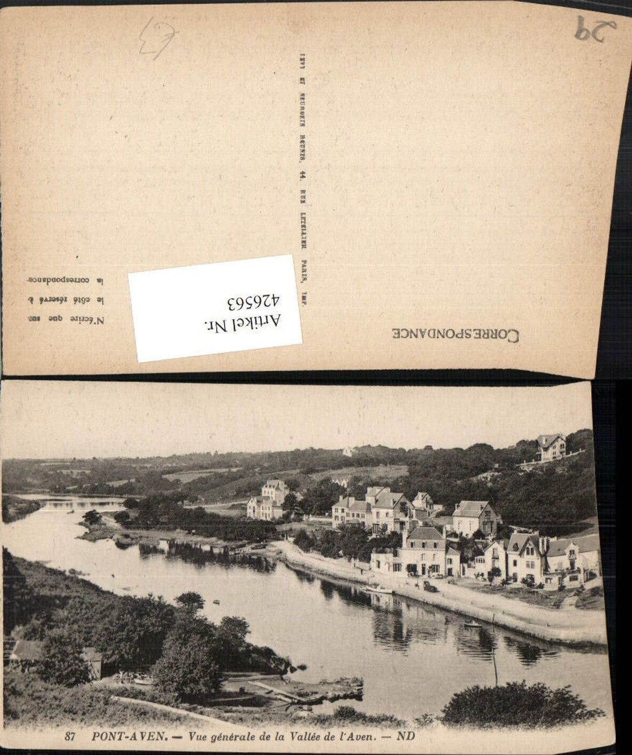426563,Bretagne Finistere Pont-Aven Vue generale de la Vallee de l'Aven Teilansicht