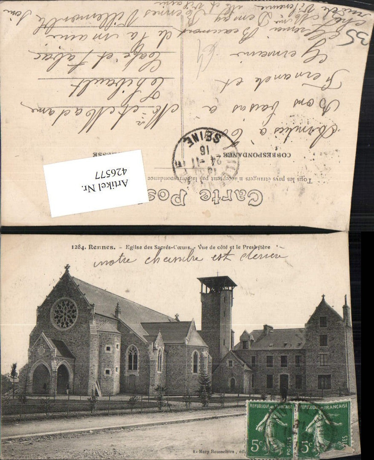 426577,Bretagne Ille-et-Vilaine Rennes Eglise des Sacres-Coeurs Kirche
