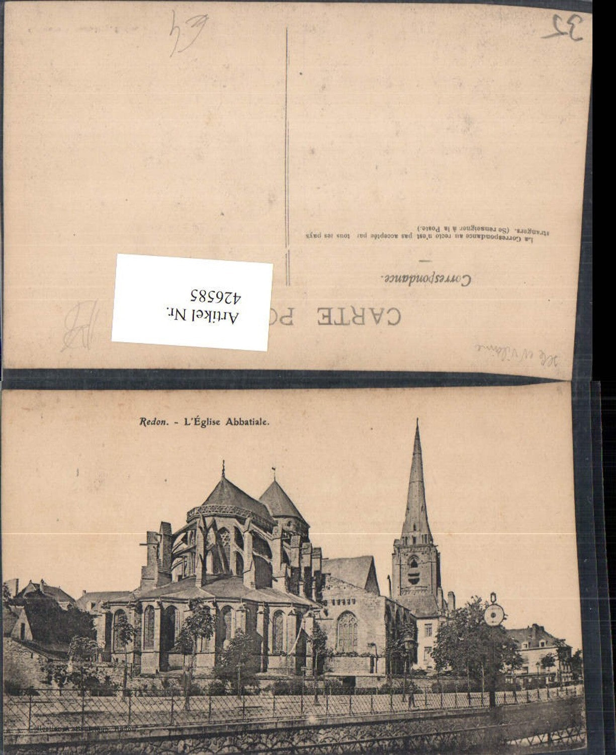 426585,Bretagne Ille-et-Vilaine Redon L'Eglise Abbatiale Kirche