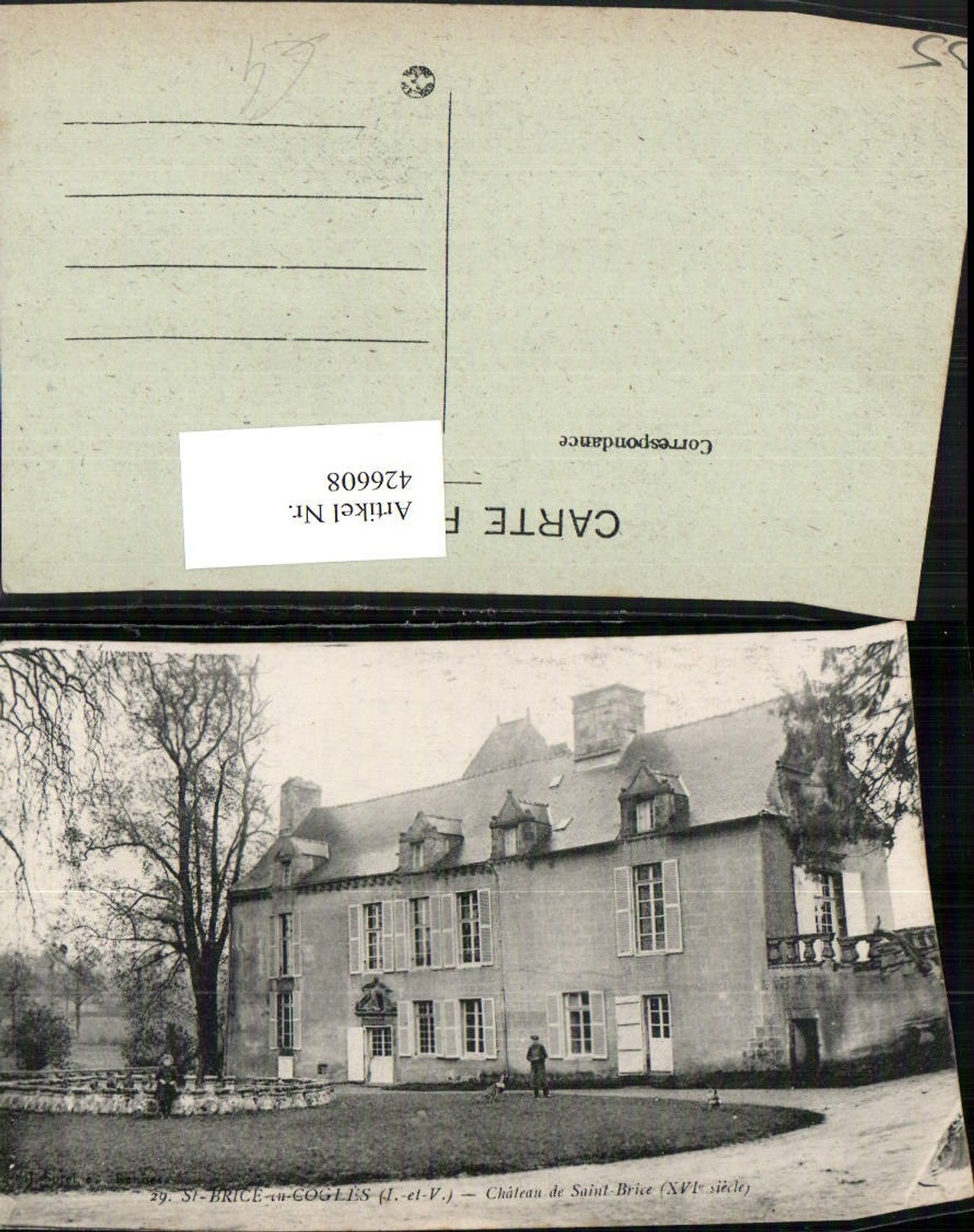426608,Bretagne Ille-et-Vilaine St-Brice-en-Cogles Chateau de Saint-Brice Schloss