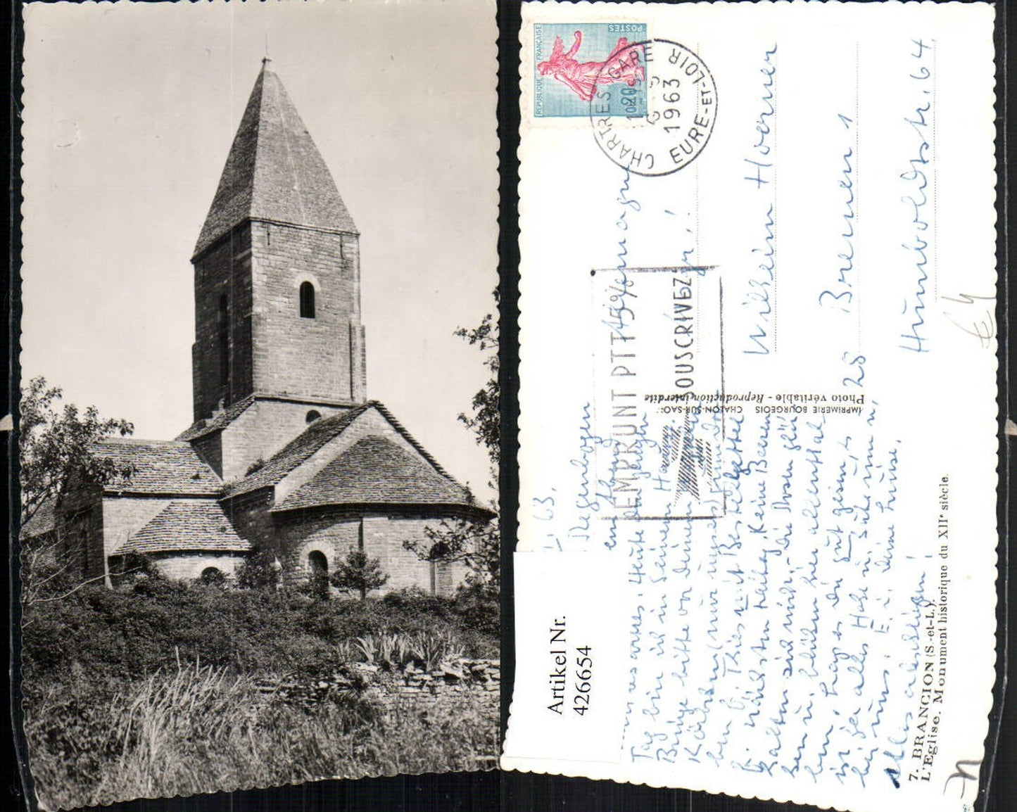 426654,Burgund Saone-et-Loire Brancion L'Eglise Monument Kirche