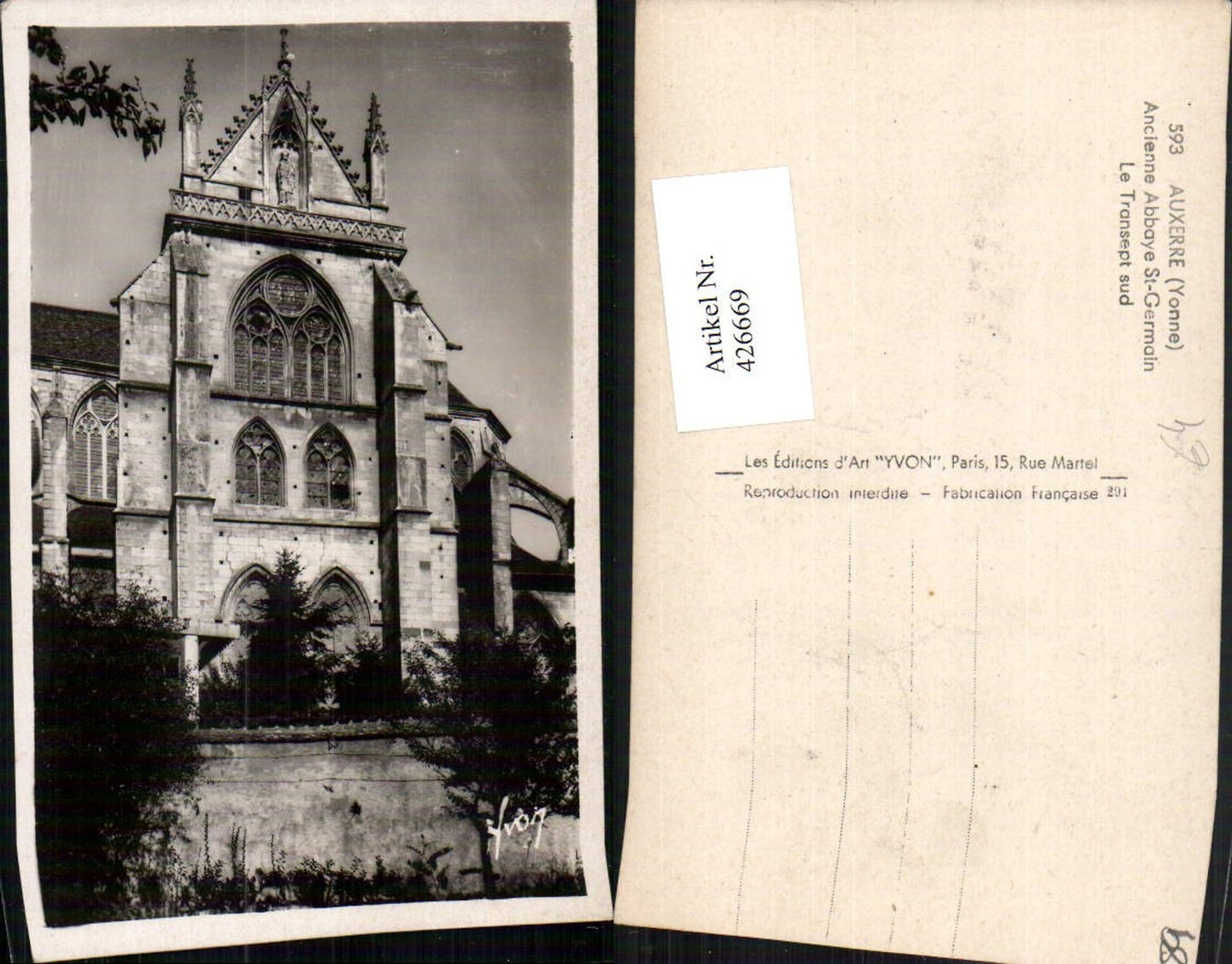 426669,Burgund Yonne Auxerre Abbaye St-Germain Abtei