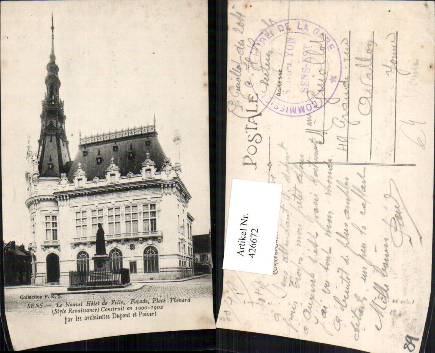 426672,Burgund Yonne Sens Le Nouvel Hotel de Ville Rathaus