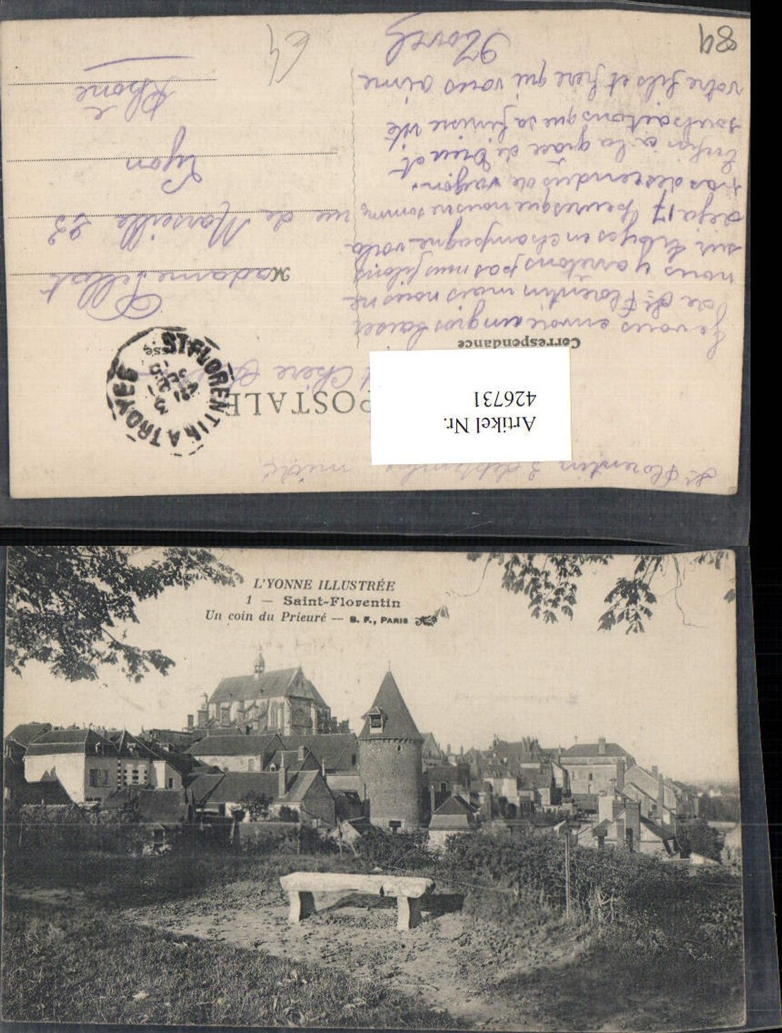 426731,Burgund Yonne Saint-Florentin Un coin du Prieure Teilansicht