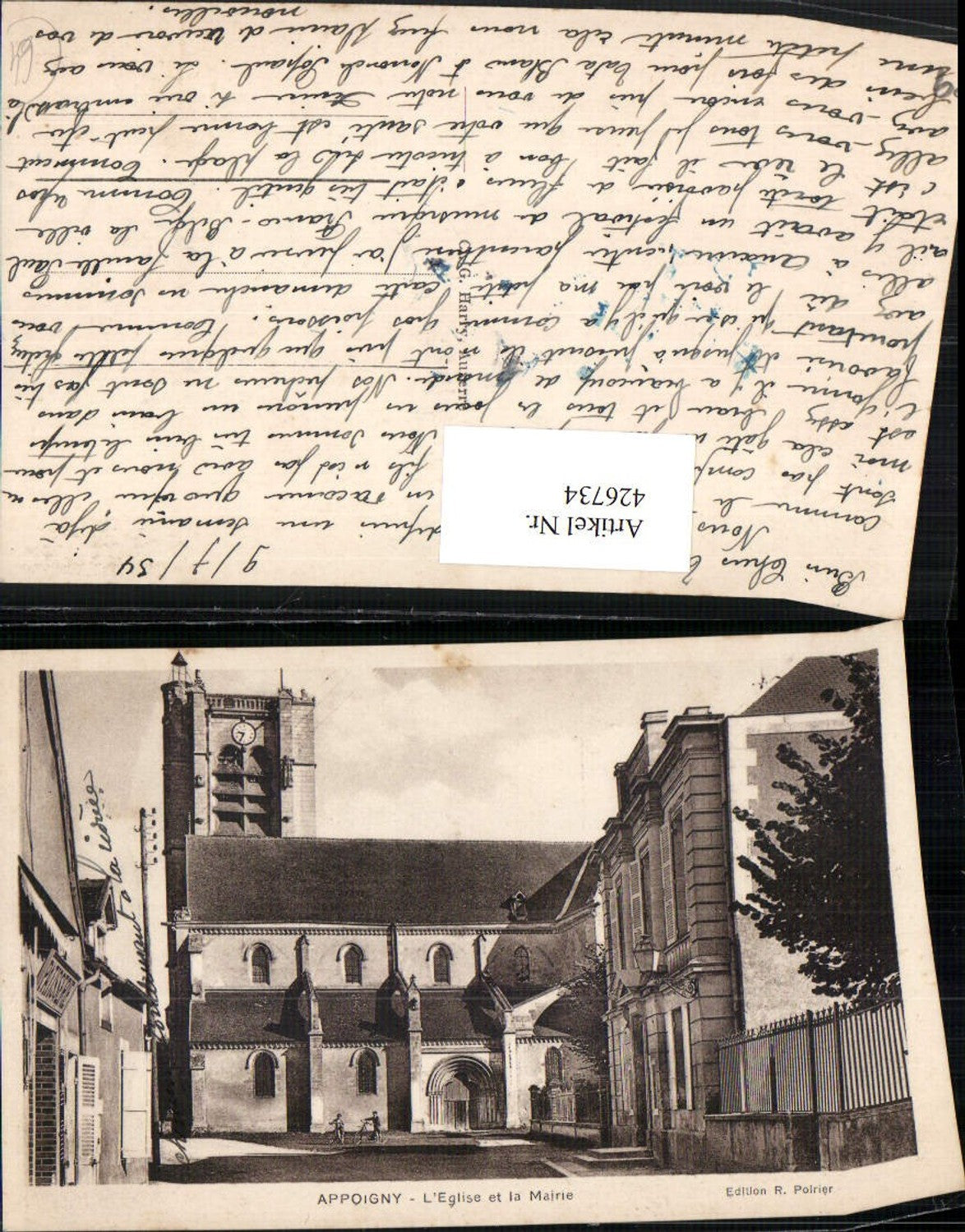 426734,Burgund Yonne Appoigny L'Eglise et la Mairie Kirche