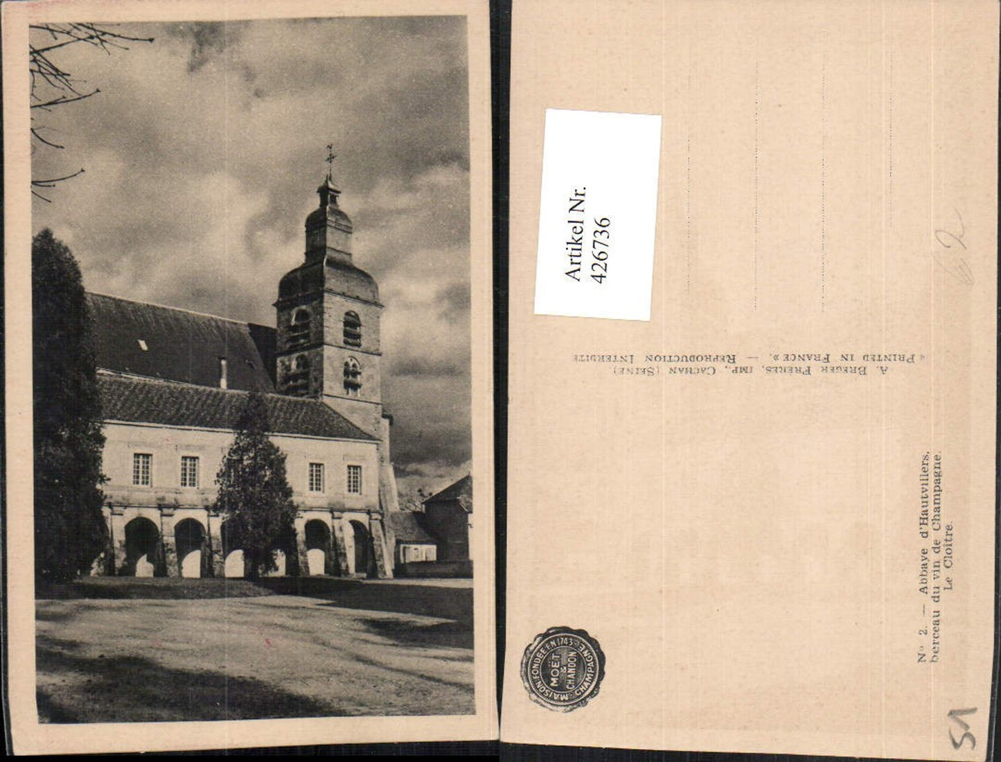 426736,Champagne-Ardenne Marne Abbaye Hautvillers Le Cloitre Kloster