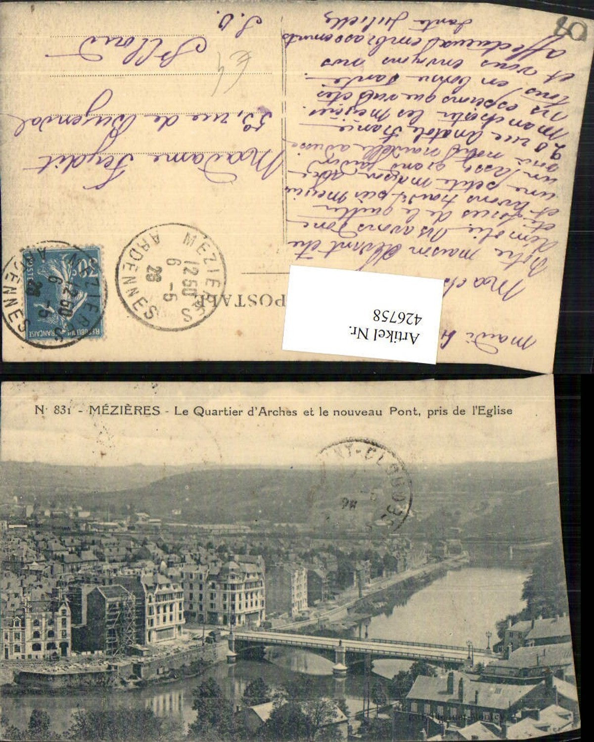 426758,Champagne-Ardenne Ardennes Mezieres Le Quartier Arches and the new Pont Totale