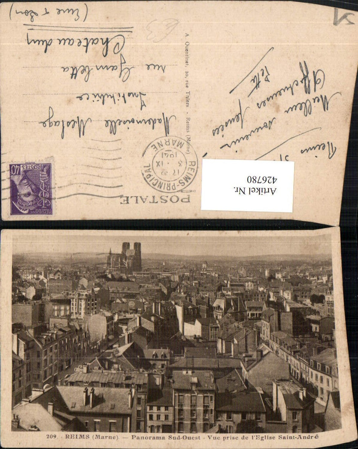 426780,Champagne-Ardenne Marne Reims Panorama Totale
