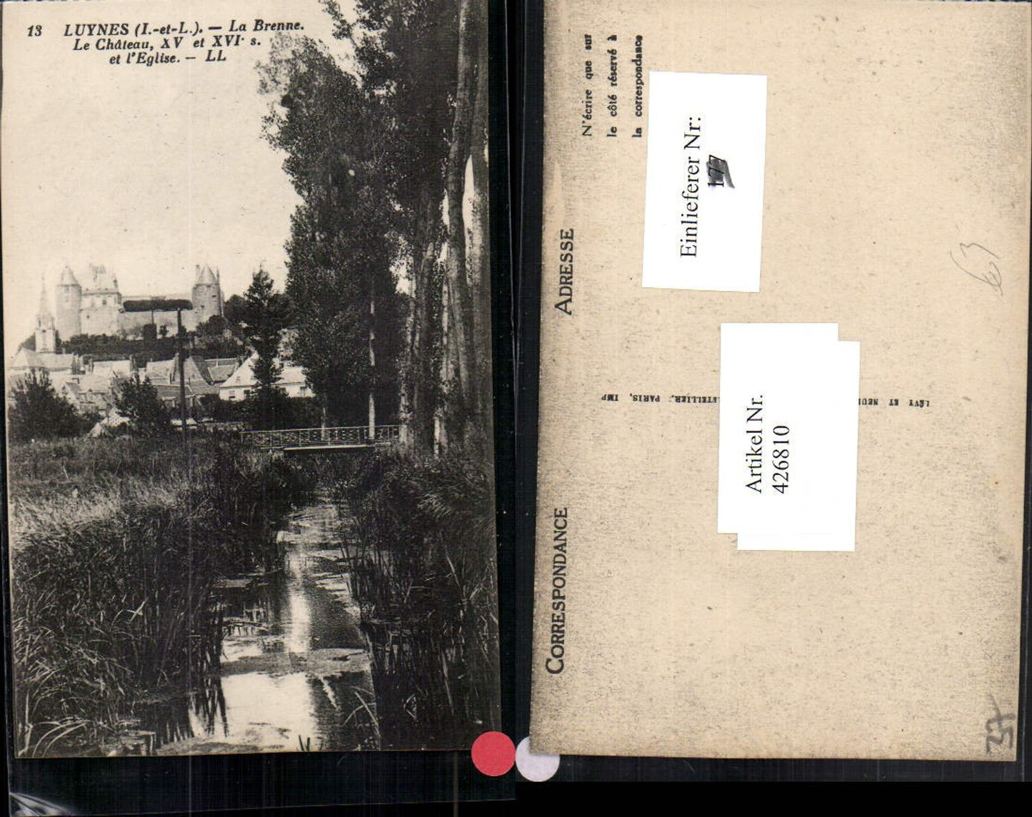 426810,Centre Indre-et-Loire Luynes La Brenne Le Chateau et Eglise Schloss