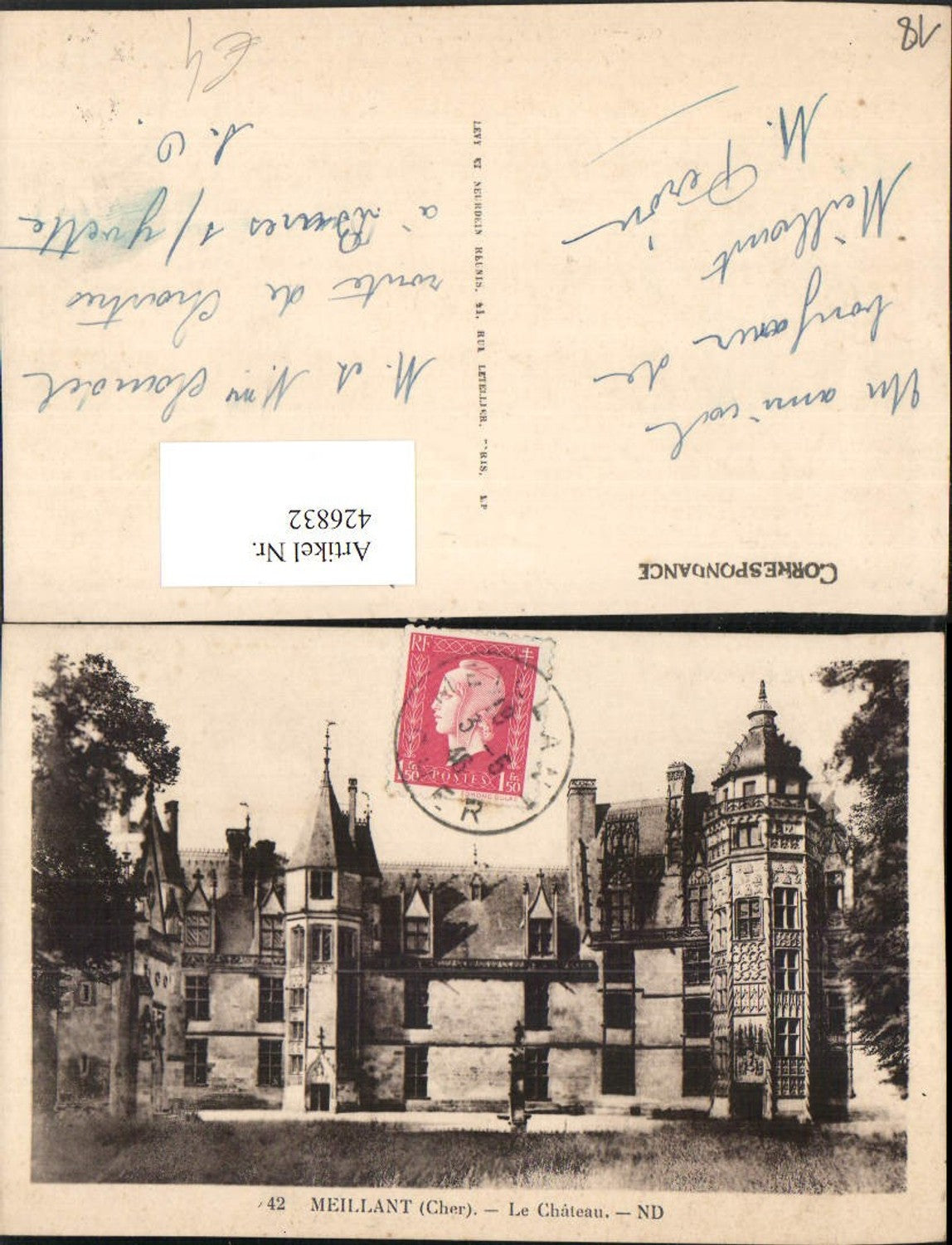 426832,Centre Cher Meillant Le Chateau Schloss