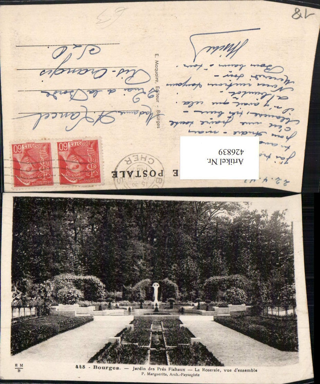 426839,Centre Cher Bourges Jardin des Pres Fichaux La Roseraie Rosengarten