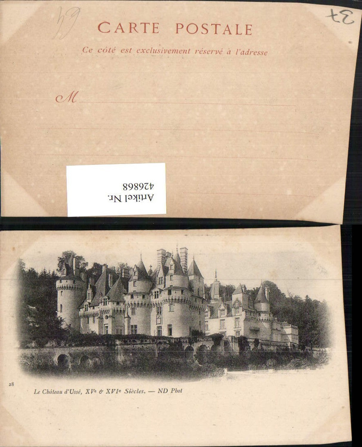 426868,Centre Indre-et-Loire Rigny-Usse Le Chateau d'Usse Schloss