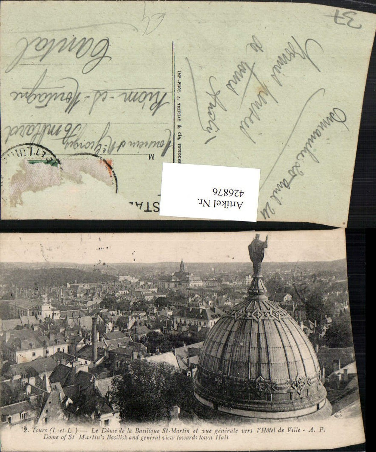 426876,Centre Indre-et-Loire Tours Le Dome de la Basilique St-Martin Totale