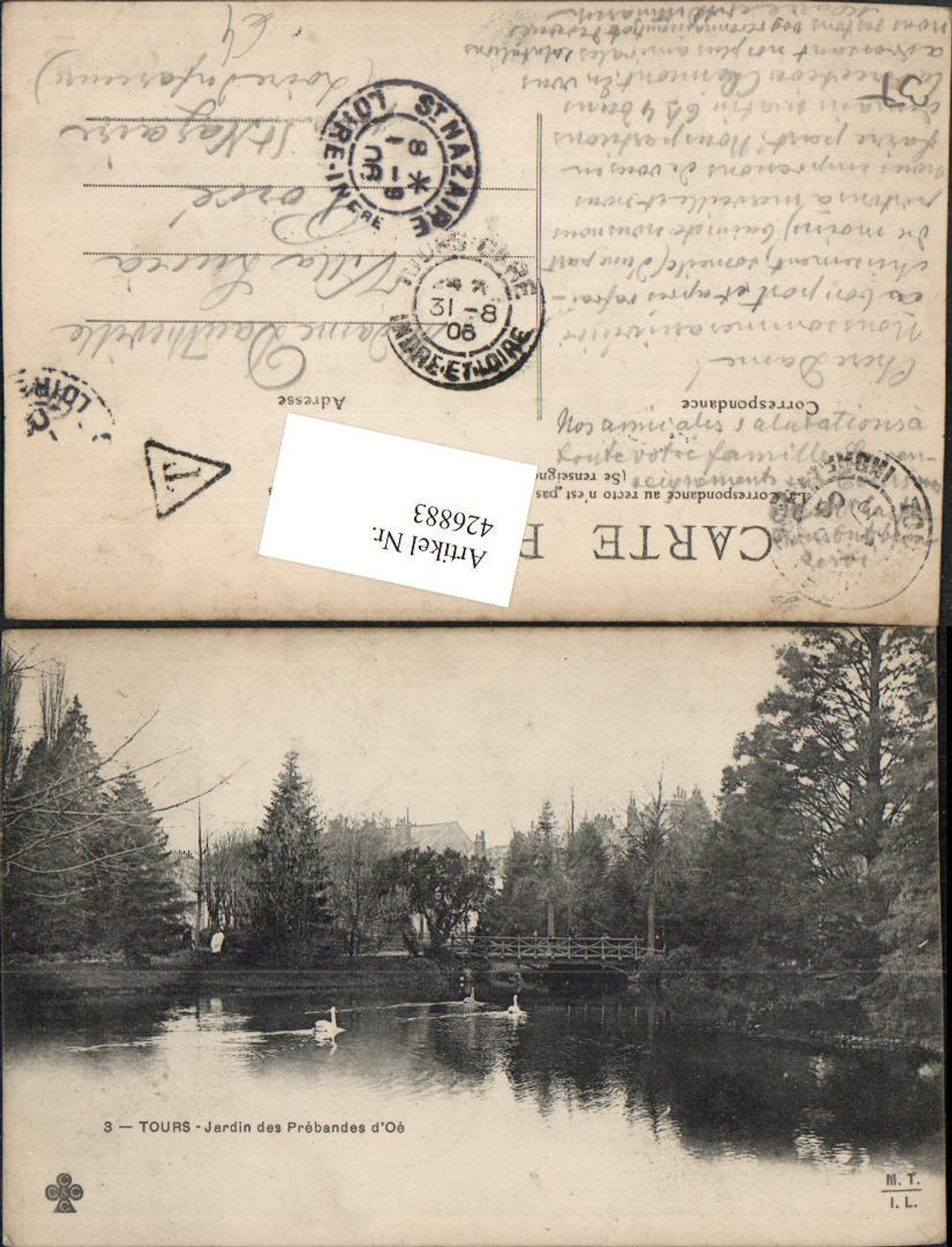 426883,Centre Indre-et-Loire Tours Jardin des Prebandes d'Oe Teich