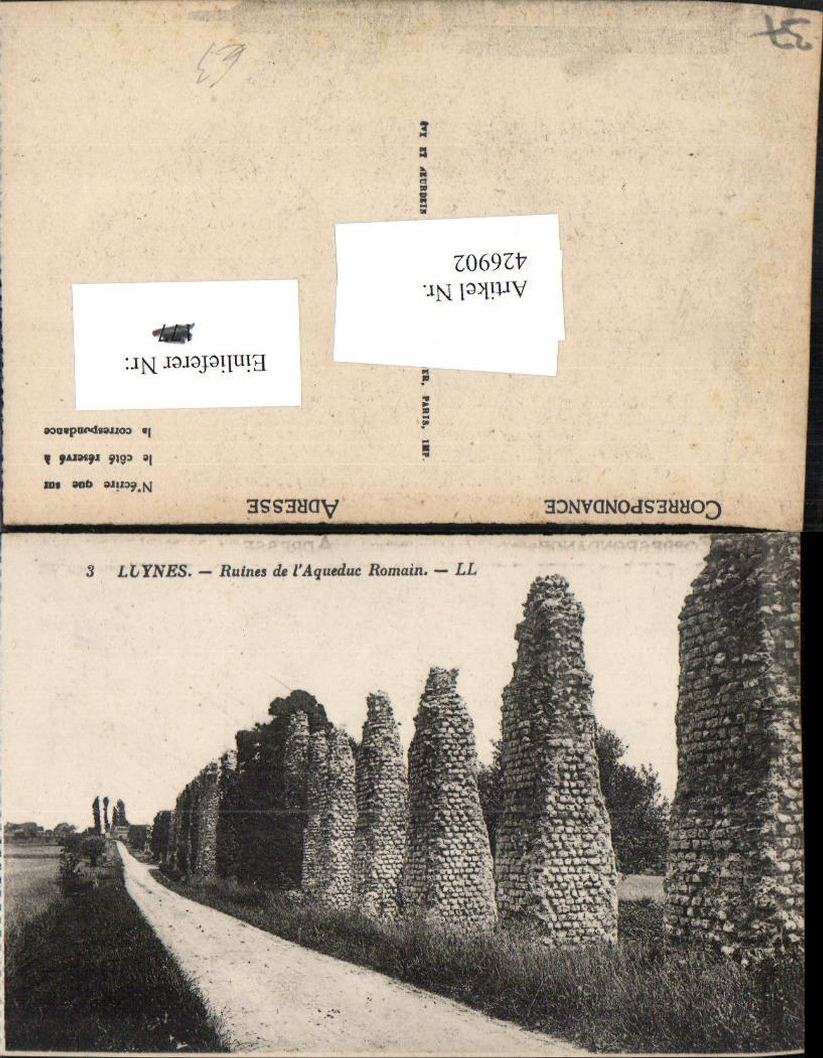 426902,Centre Indre-et-Loire Luynes Ruines de l'Aqueduc Romain Ruine