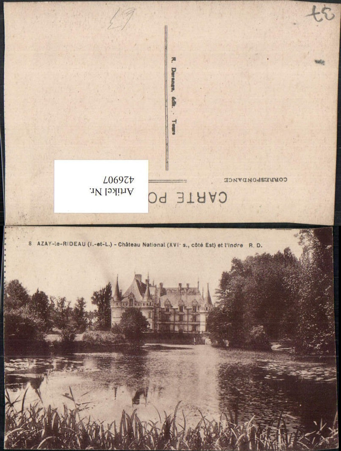 426907,Centre Indre-et-Loire Azay-le-Rideau Chateau National Schloss