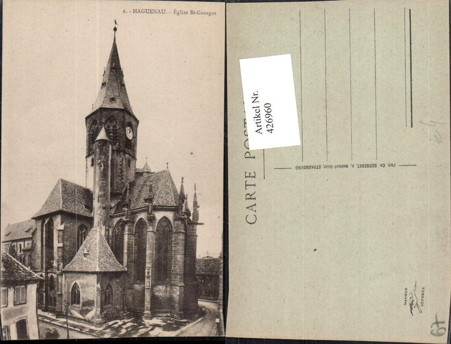 426960,Elsass Bas-Rhin Haguenau Eglise St-Georges Kirche