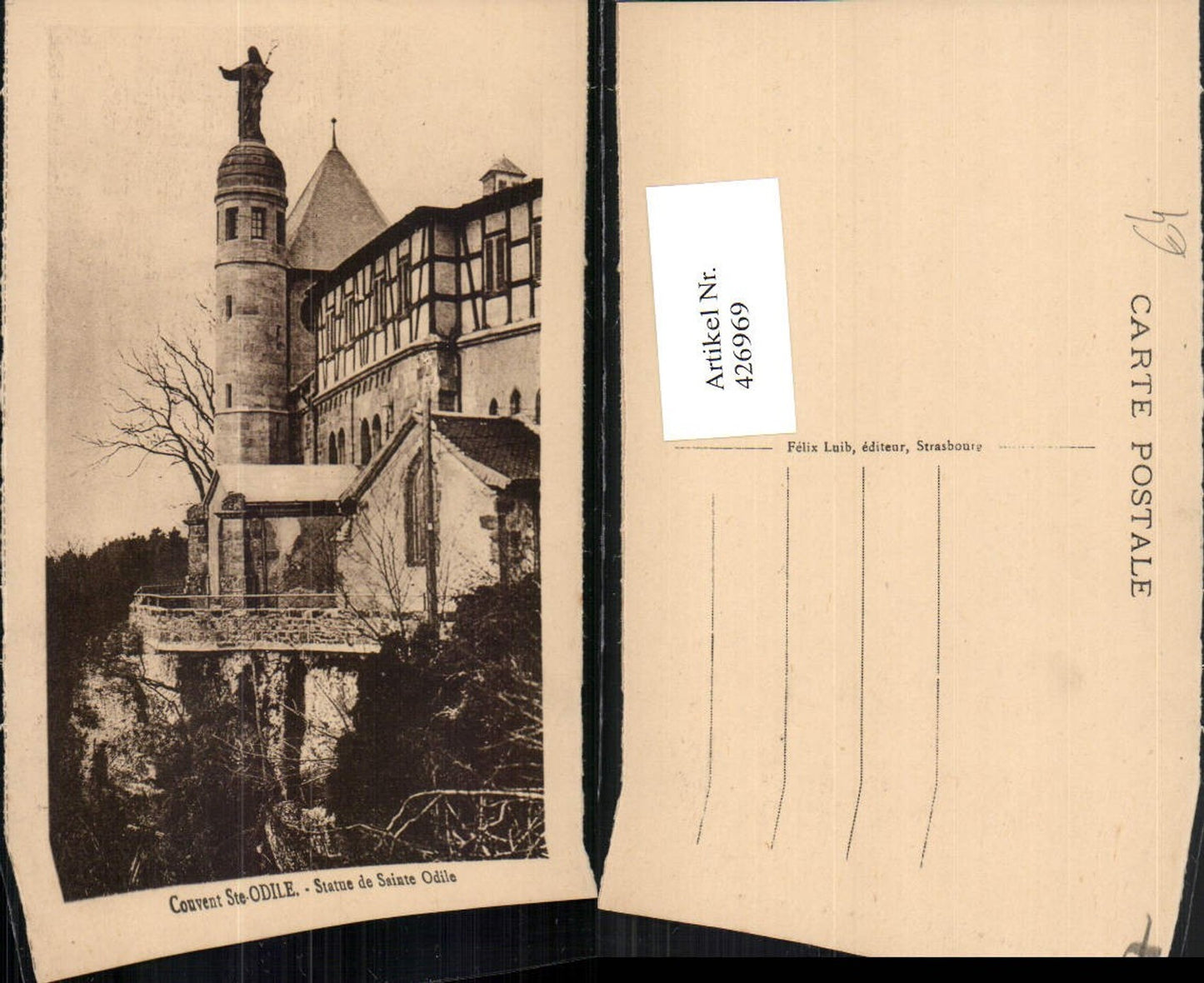 426969,Elsass Bas-Rhin Kloster Couvent Ste-Odile Statue de Sainte Odile