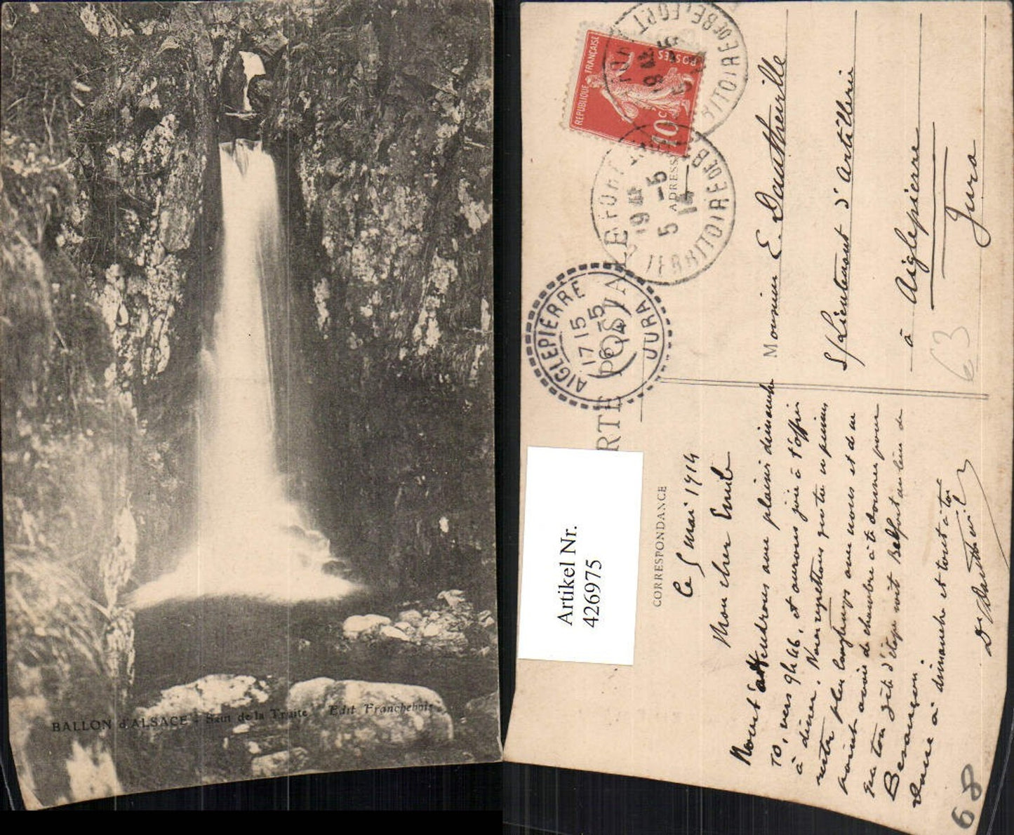 426975,Elsass Haut-Rhin Ballon d'Alsace Saut de la Truite Wasserfall