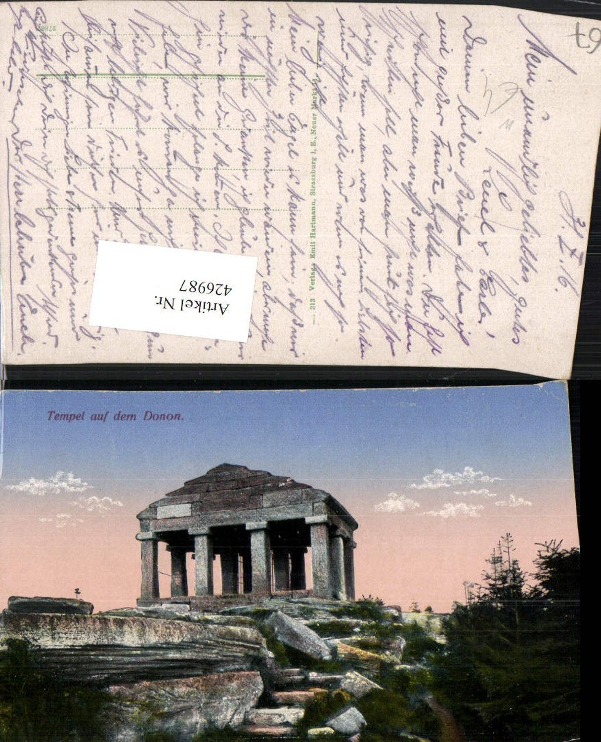426987,Elsass Bas-Rhin Tempel auf dem Donon b. Grandfontaine