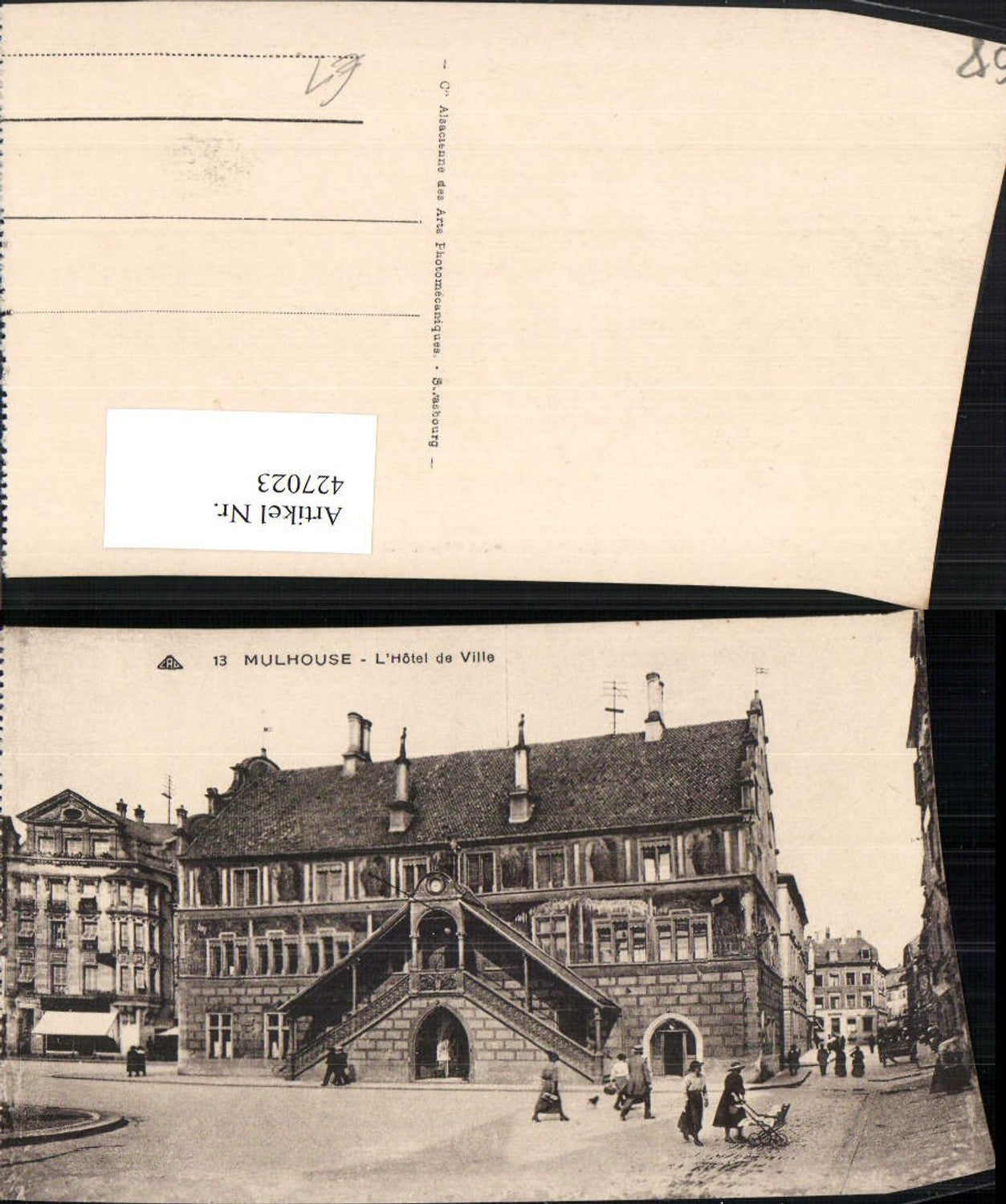 427023,Elsass Haut-Rhin Mulhouse L'Hotel de Ville Rathaus