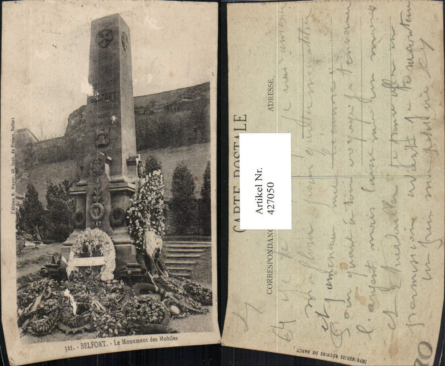 427050,Franche-Comte Territoire-de-Belfort Belfort Le Monument des Mobiles