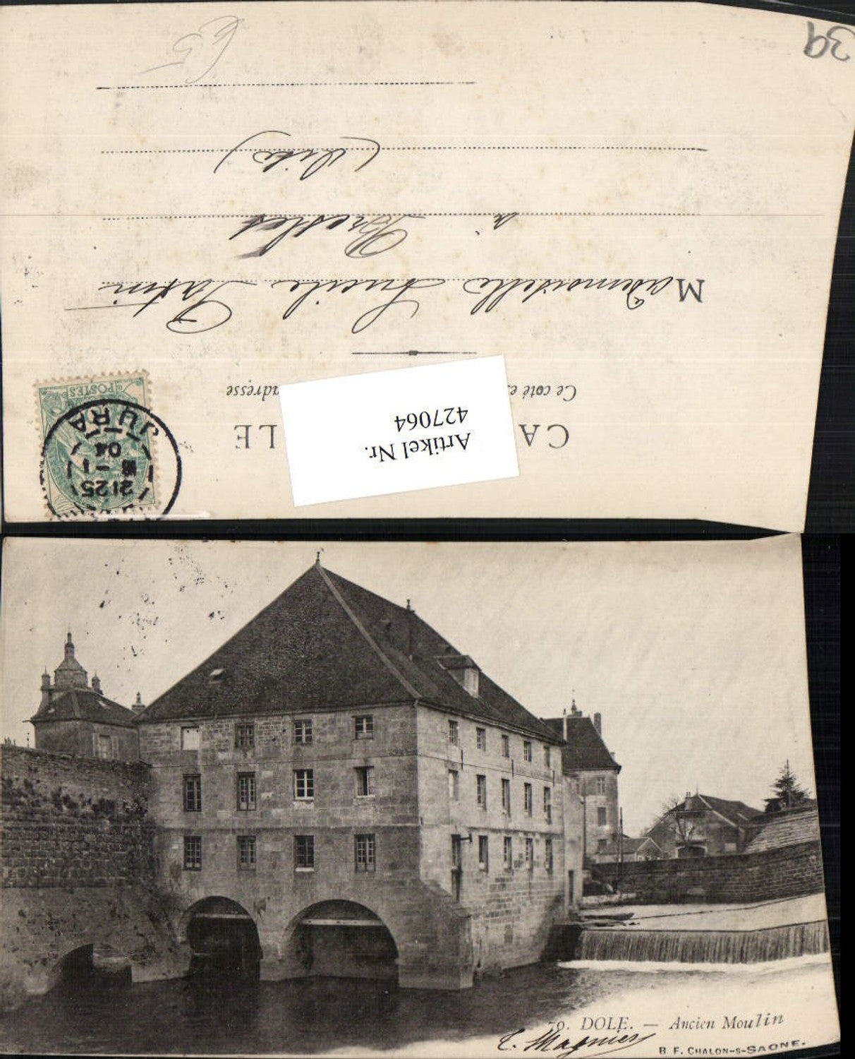 427064,Franche-Comte Jura Dole Ancien Moulin Mühle Wassermühle Wehr