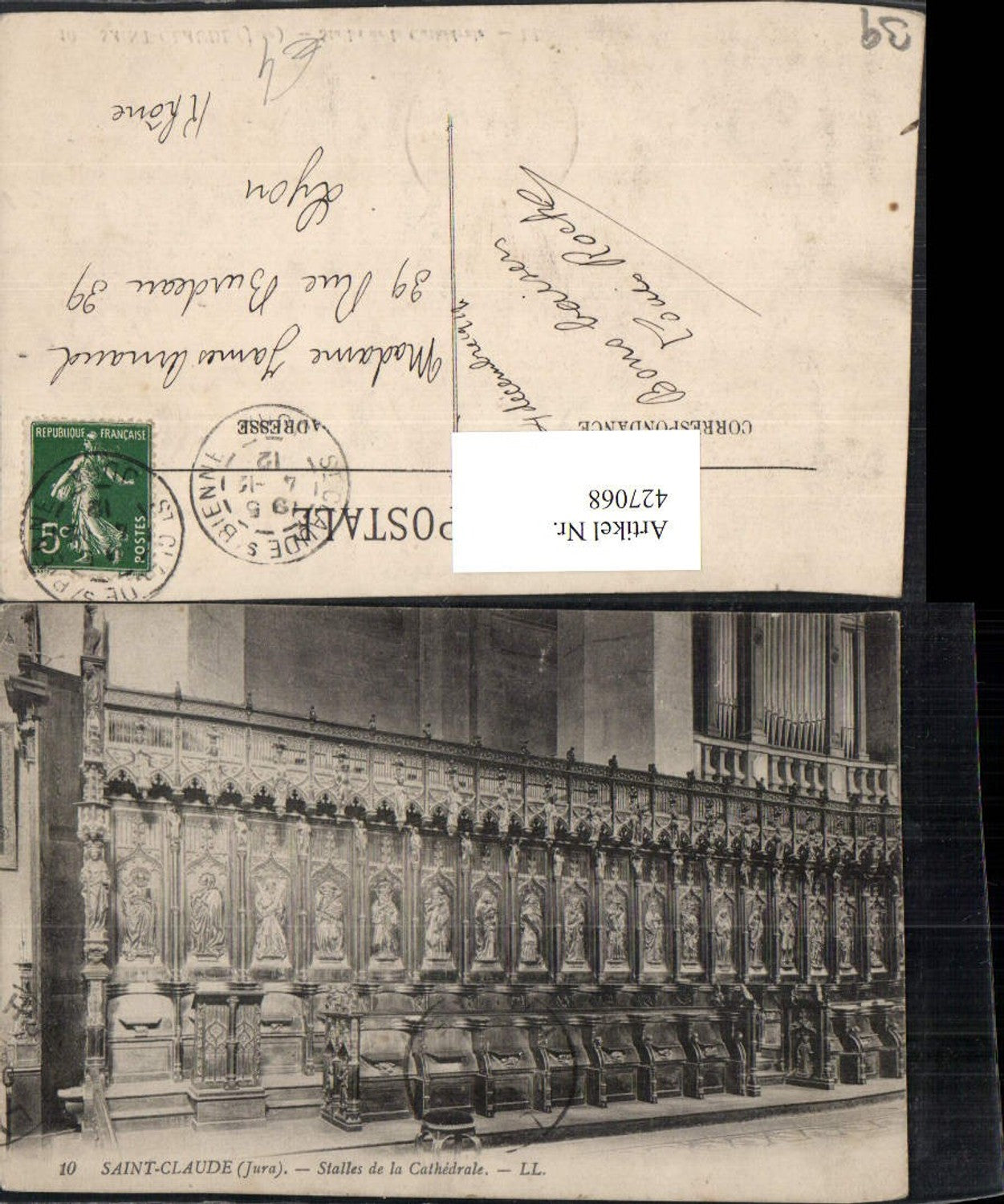 427068,Franche-Comte Jura Saint-Claude Stalles de la Cathedrale Kirche Chor