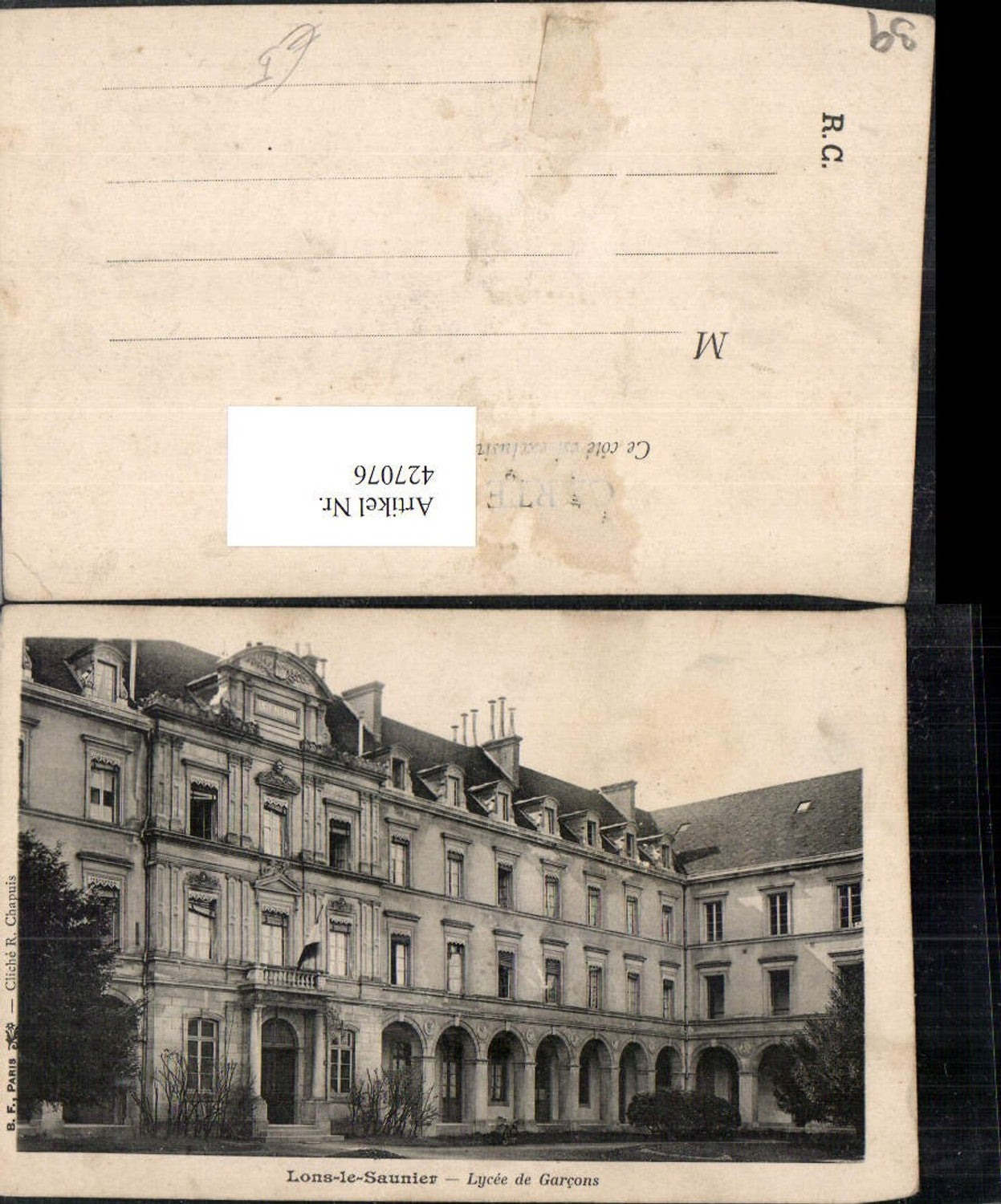 427076,Franche-Comte Jura Lons-le-Saunier Lycee de Garcons Gebäude