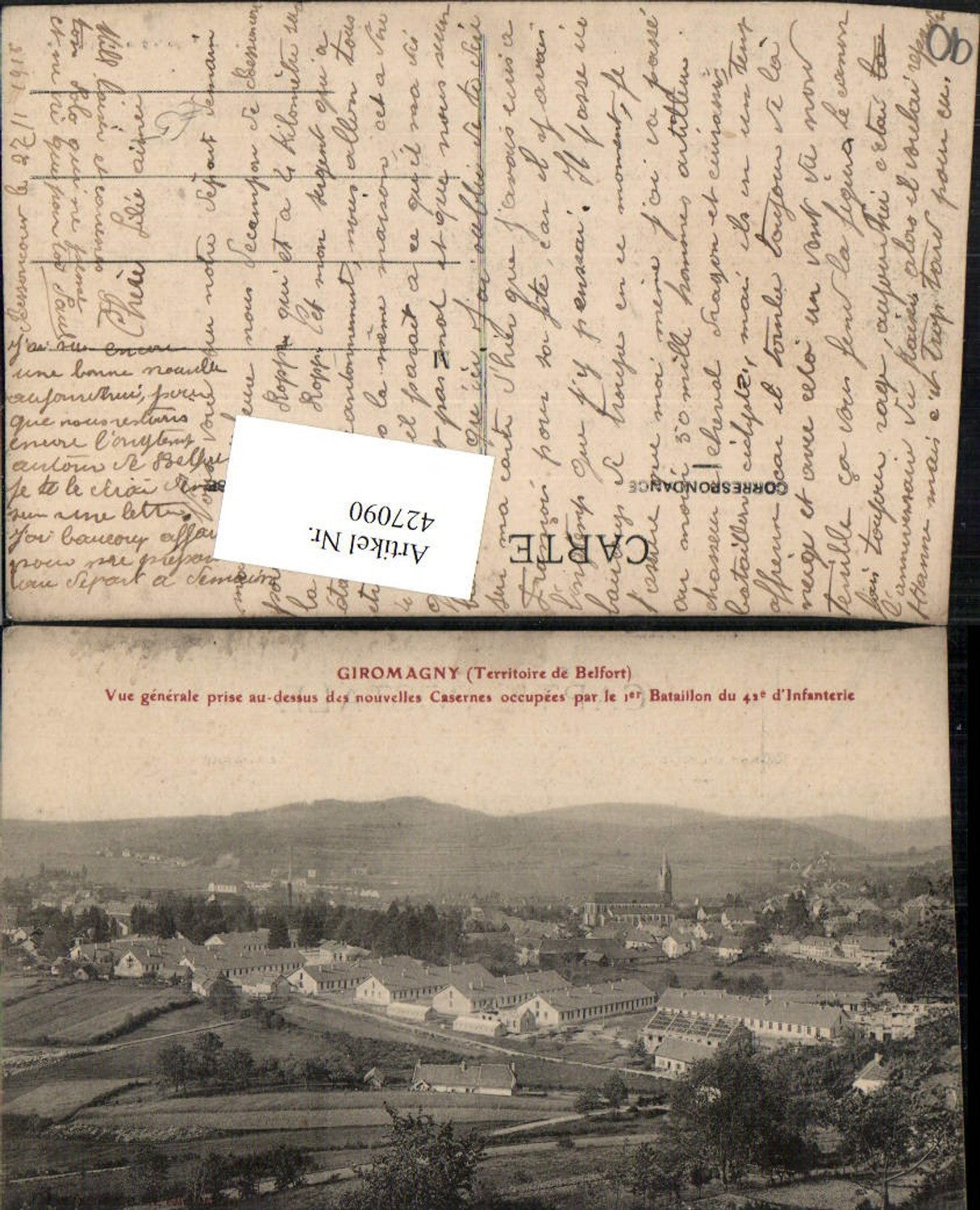427090,Franche-Comte Territoire-de-Belfort Giromagny Vue generale Casernes Totale Kaserne