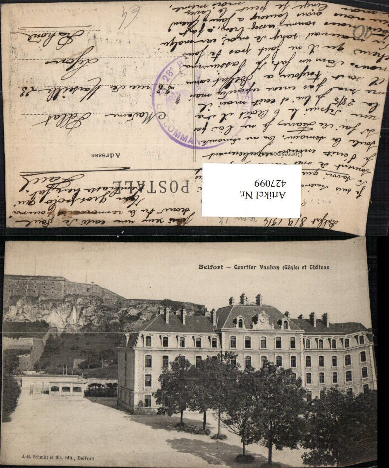 427099,Franche-Comte Territoire-de-Belfort Belfort Quartier Vauban et Chateau Schloss