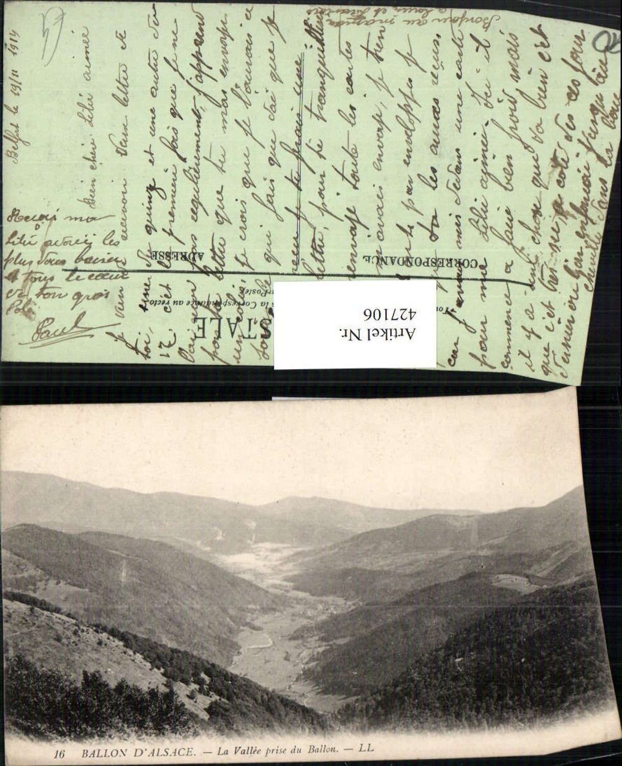 427106,Franche-Comte Territoire-de-Belfort La Vallee prise du Ballon Landschaft