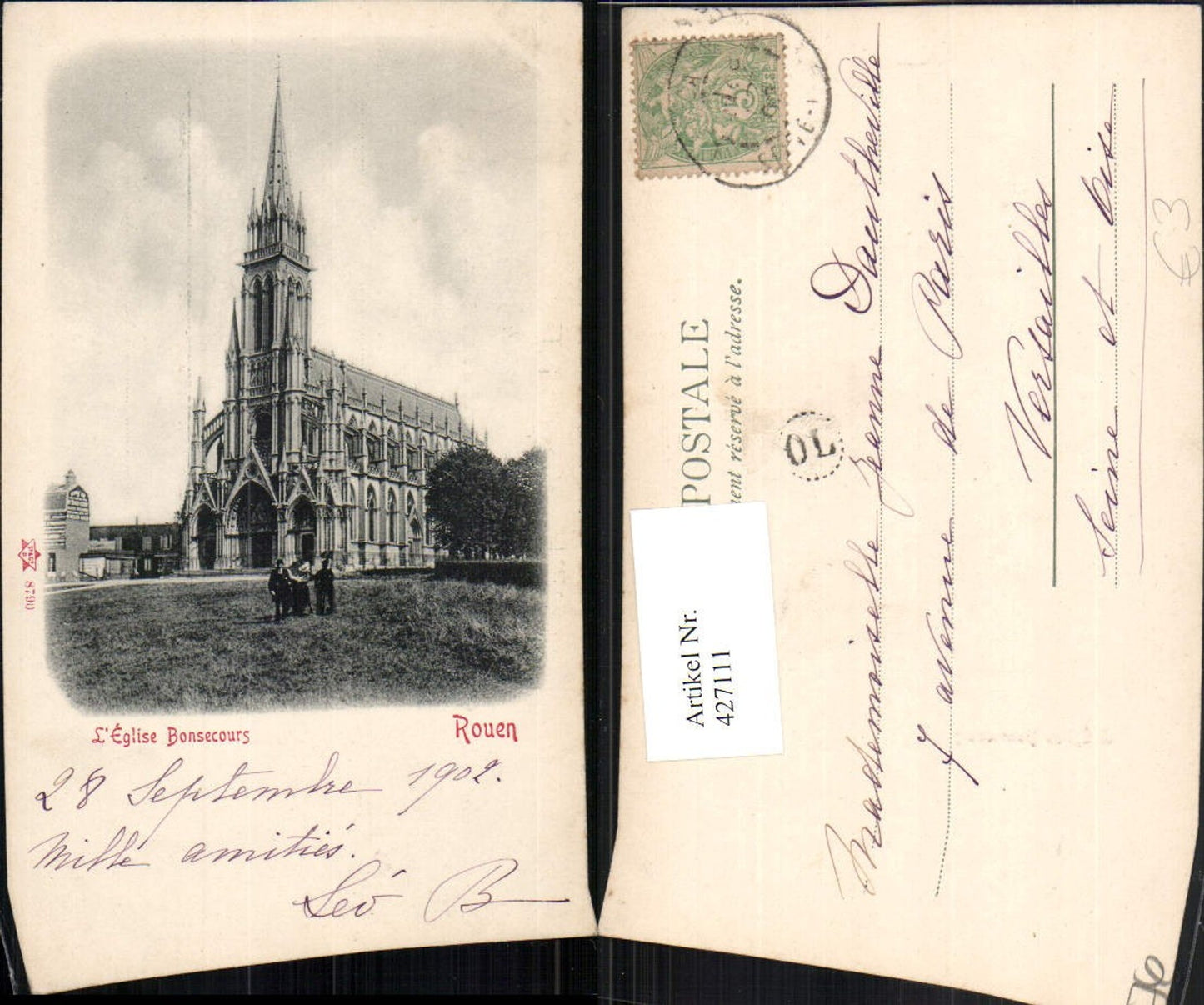 427111,Haute-Normandie Seine-Maritime Rouen L'Eglise Bonsecours Kirche