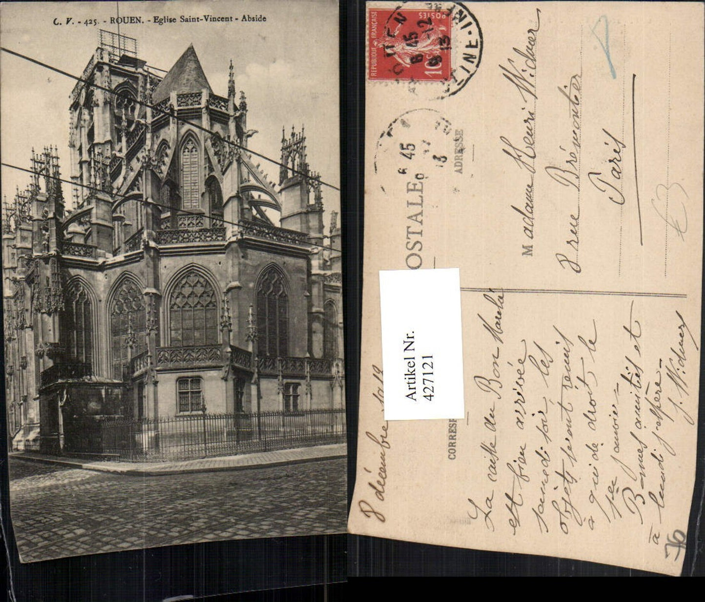 427121,Haute-Normandie Seine-Maritime Rouen Eglise Saint-Vincent Kirche