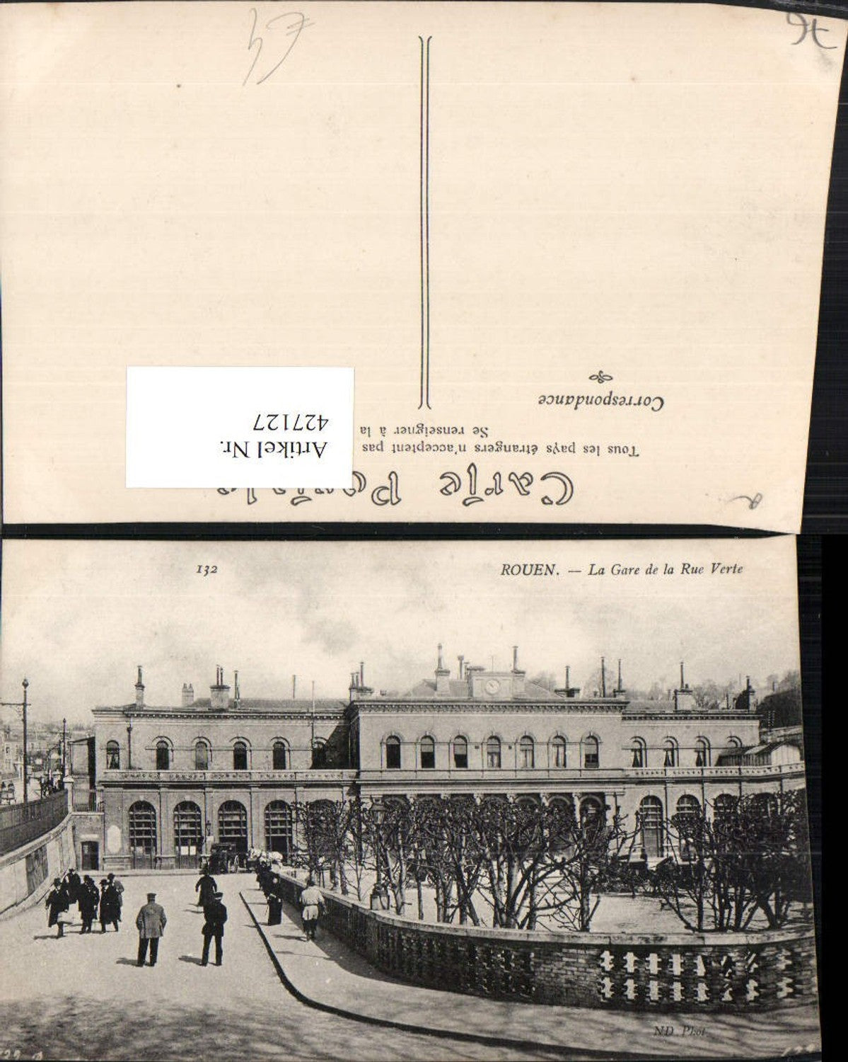 427127,Haute-Normandie Seine-Maritime Rouen La Gare de la Rue Verte Bahnhof