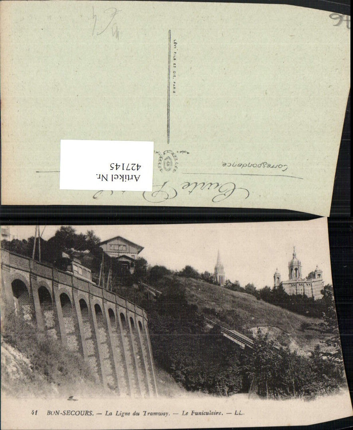 427145,Haute-Normandie Seine-Maritime Bon-Secours La Ligne du Tramway Le Funiculaire