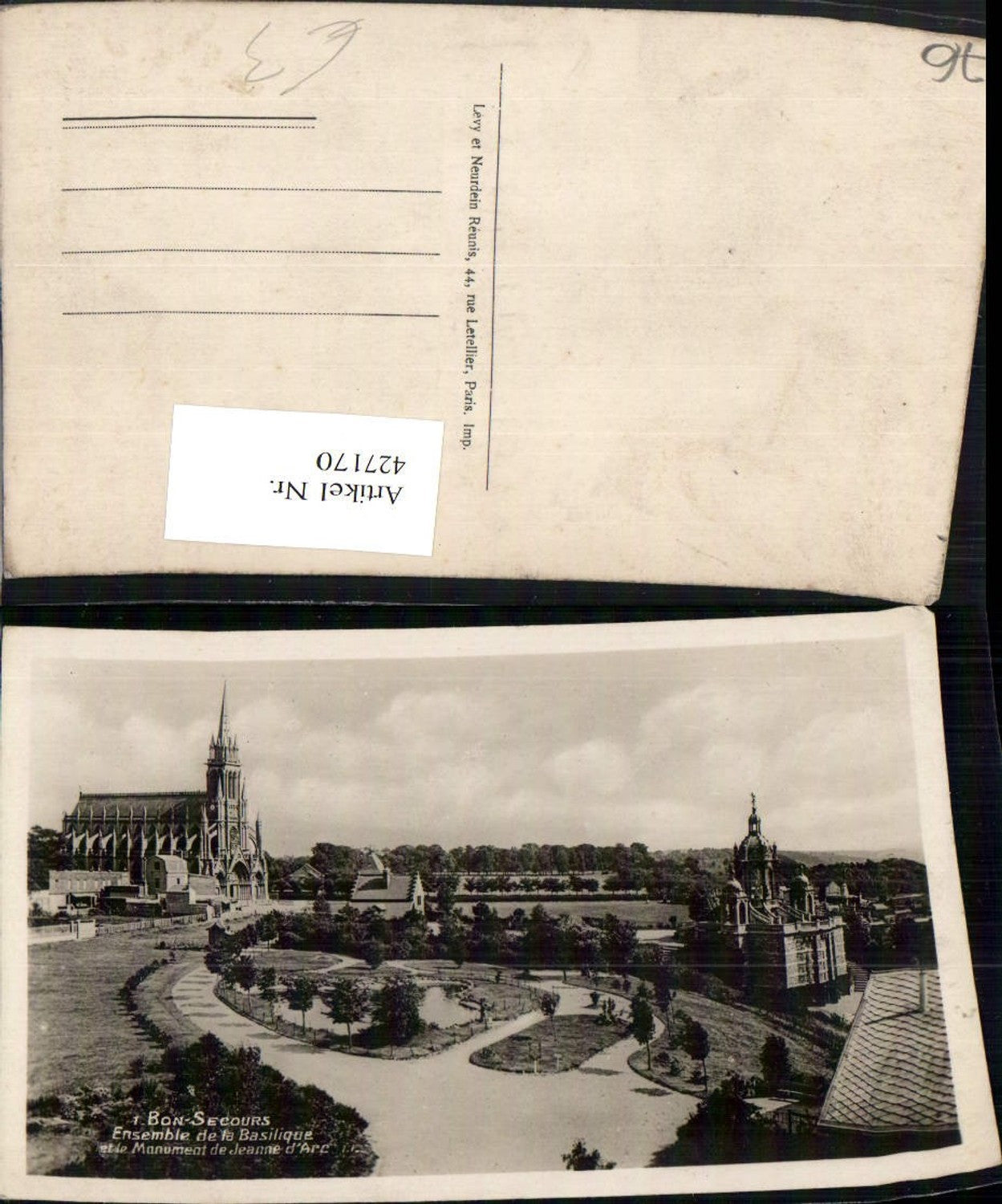 427170,Haute-Normandie Seine-Maritime Bon-Secours Basilique et Monument Jeanne d'Arc