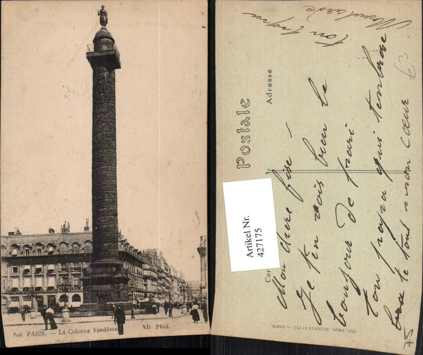 427175,Ile-de-France Paris La Colonne Vendome Säule