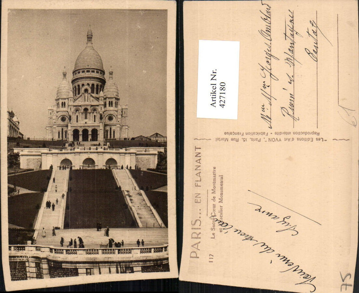 427180,Ile-de-France Paris Le Sacre-Coeur de Montmartre et Escalier Monumental Kirche