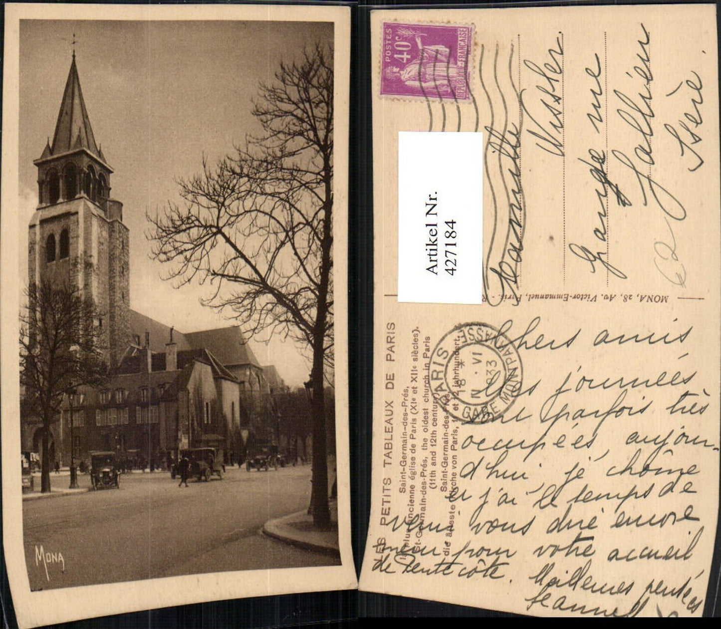 427184,Ile-de-France Paris Saint-Germain-des-Pres Eglise Kirche