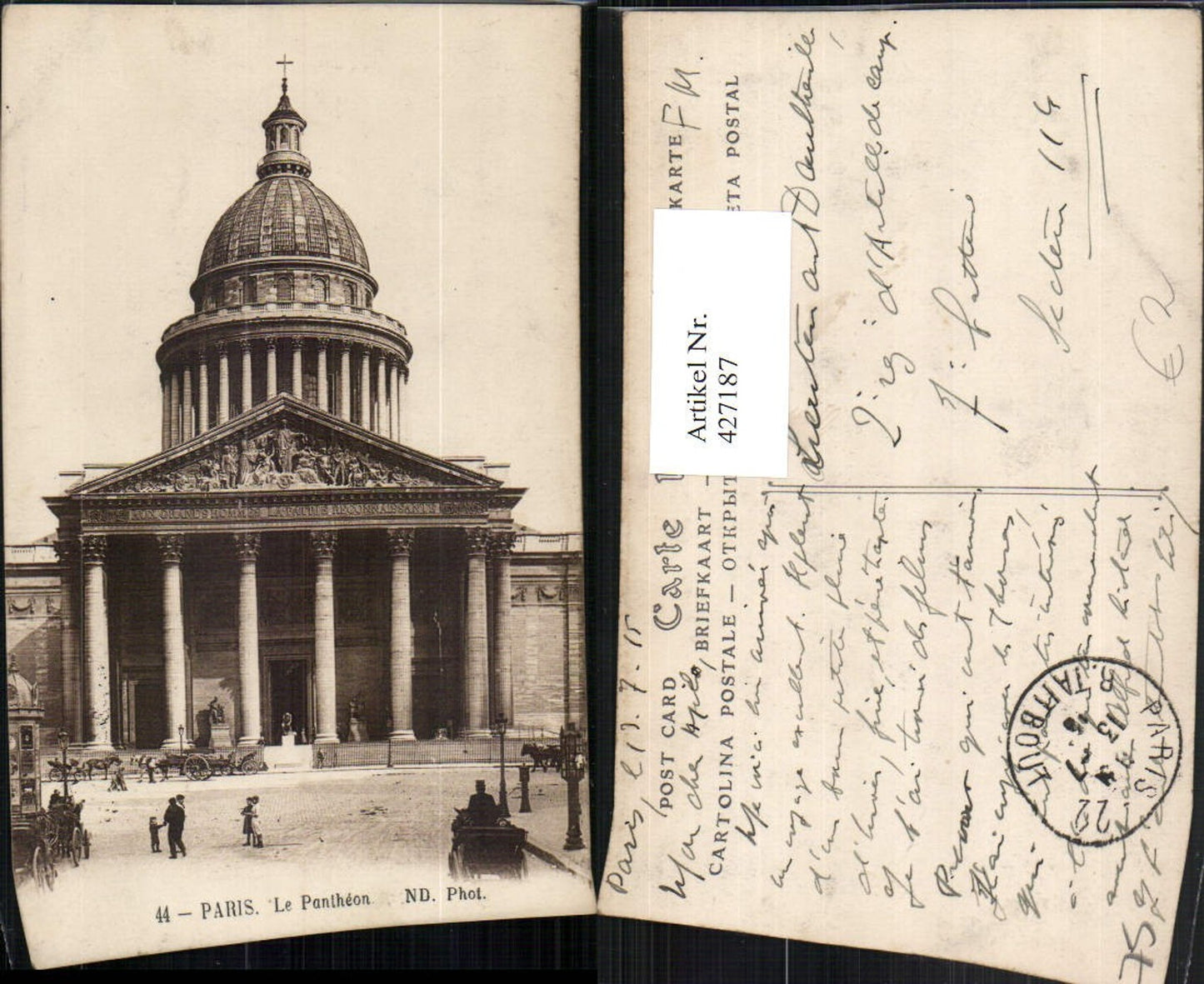 427187,Ile-de-France Paris Le Pantheon Gebäude