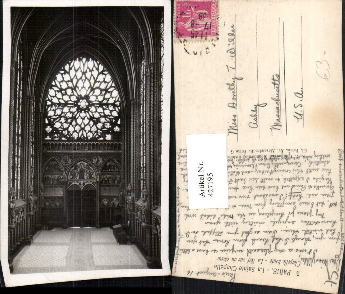 427195,Ile-de-France Paris La Sainte Chapelle Kapelle Innenansicht