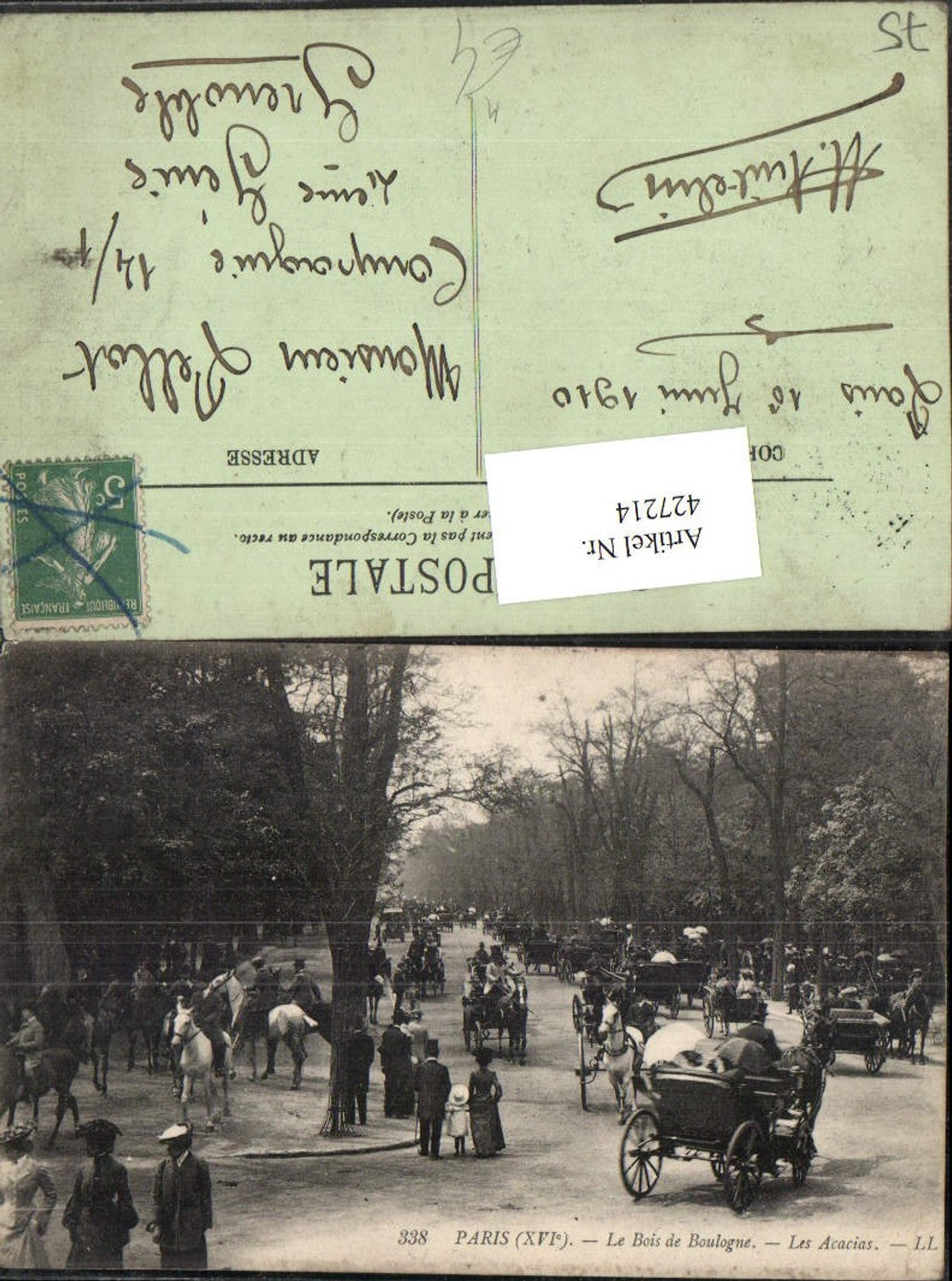 427214,Ile-de-France Paris Le Bois de Boulogne Les Acacias Kutschen