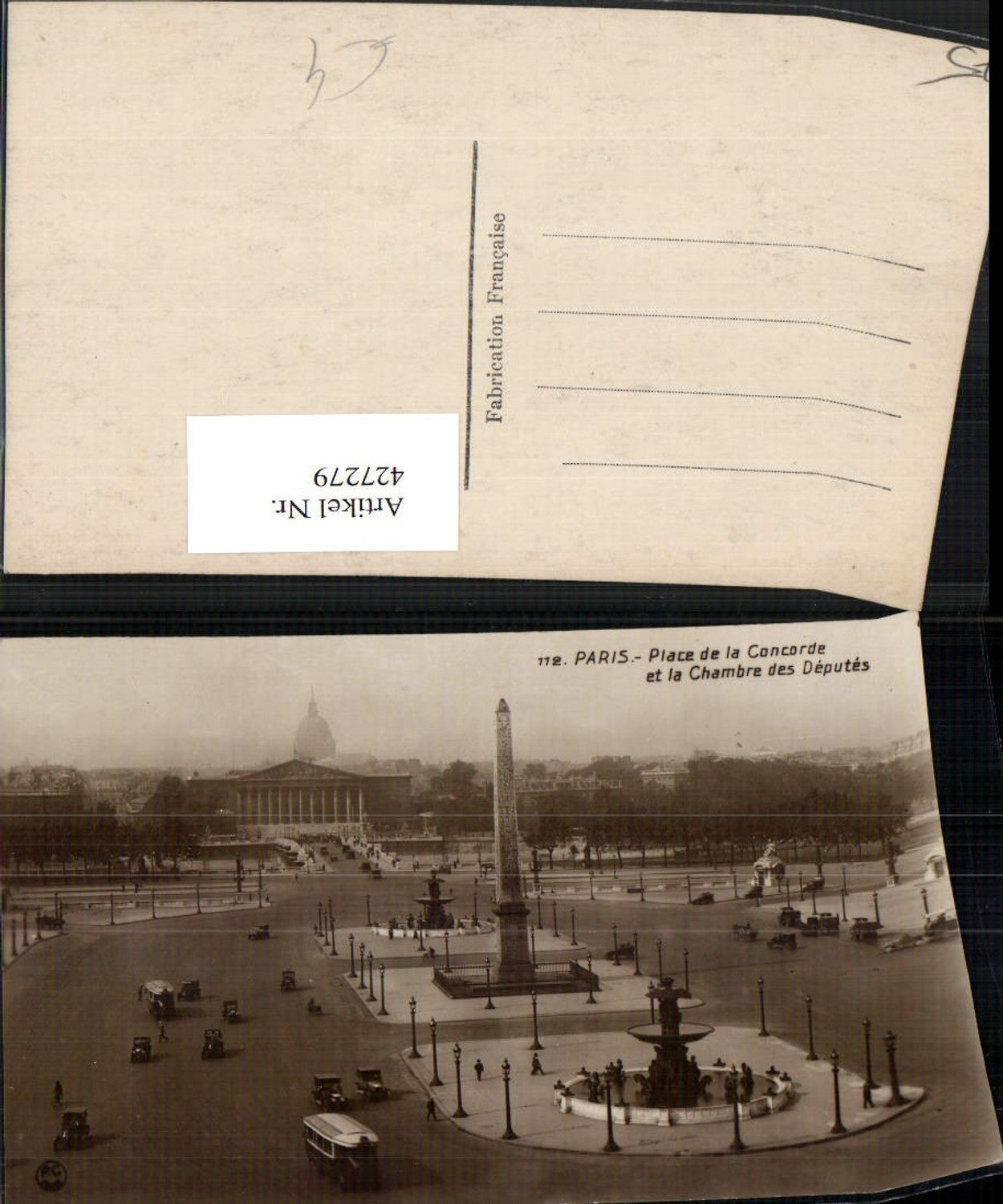 427279,Ile-de-France Paris Place de la Concorde et la Chambre des Deputes Obelisk Brunnen
