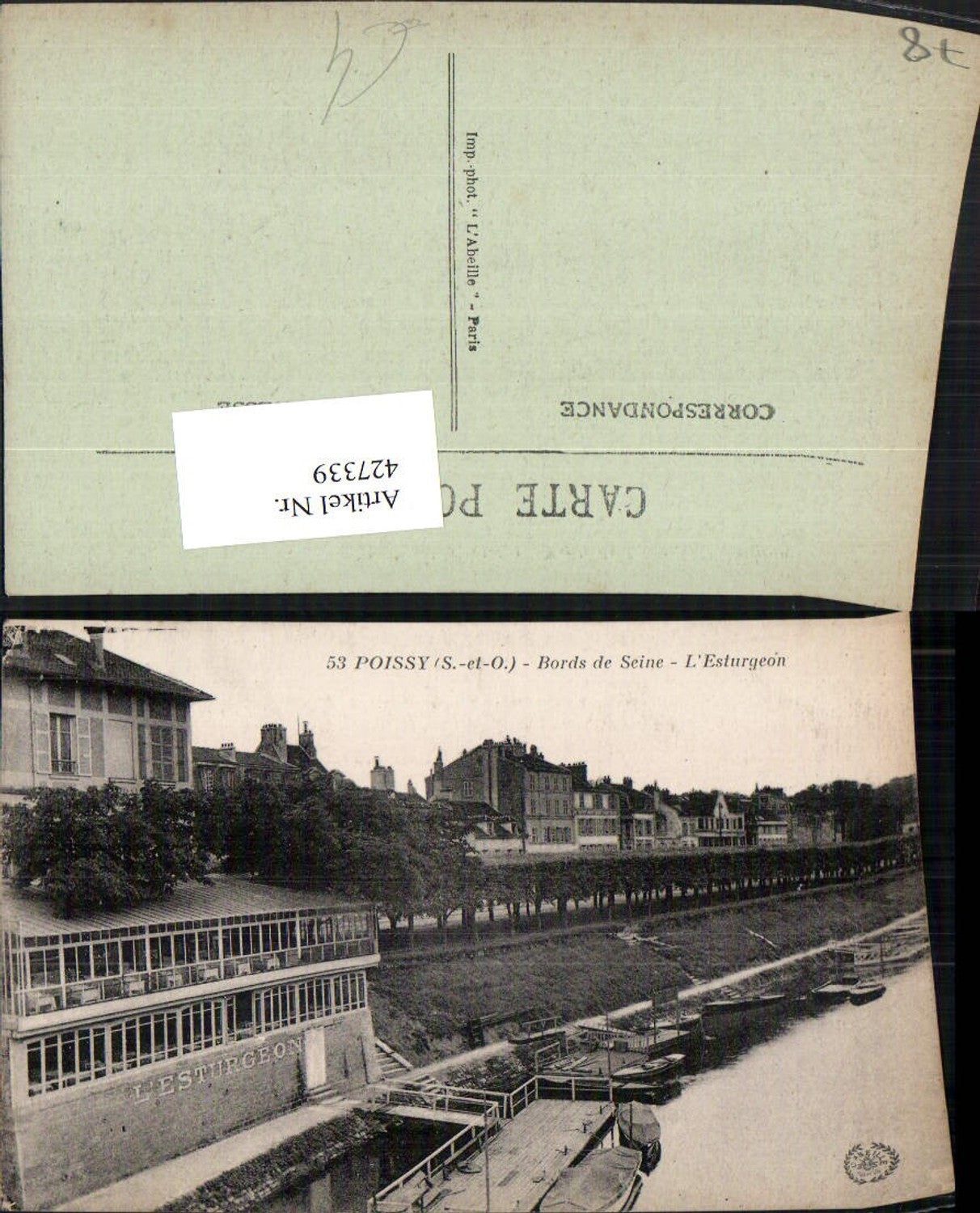427339,Ile-de-France Yvelines Poissy Bords de Seine L'Esturgeon Anlegestelle