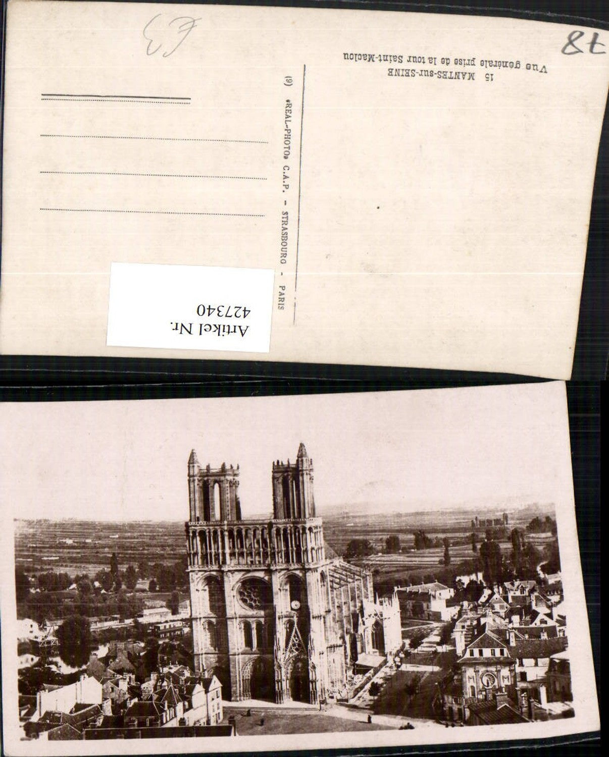 427340,Ile-de-France Yvelines Mantes-sur-Seine Vue generale Teilansicht Kirche